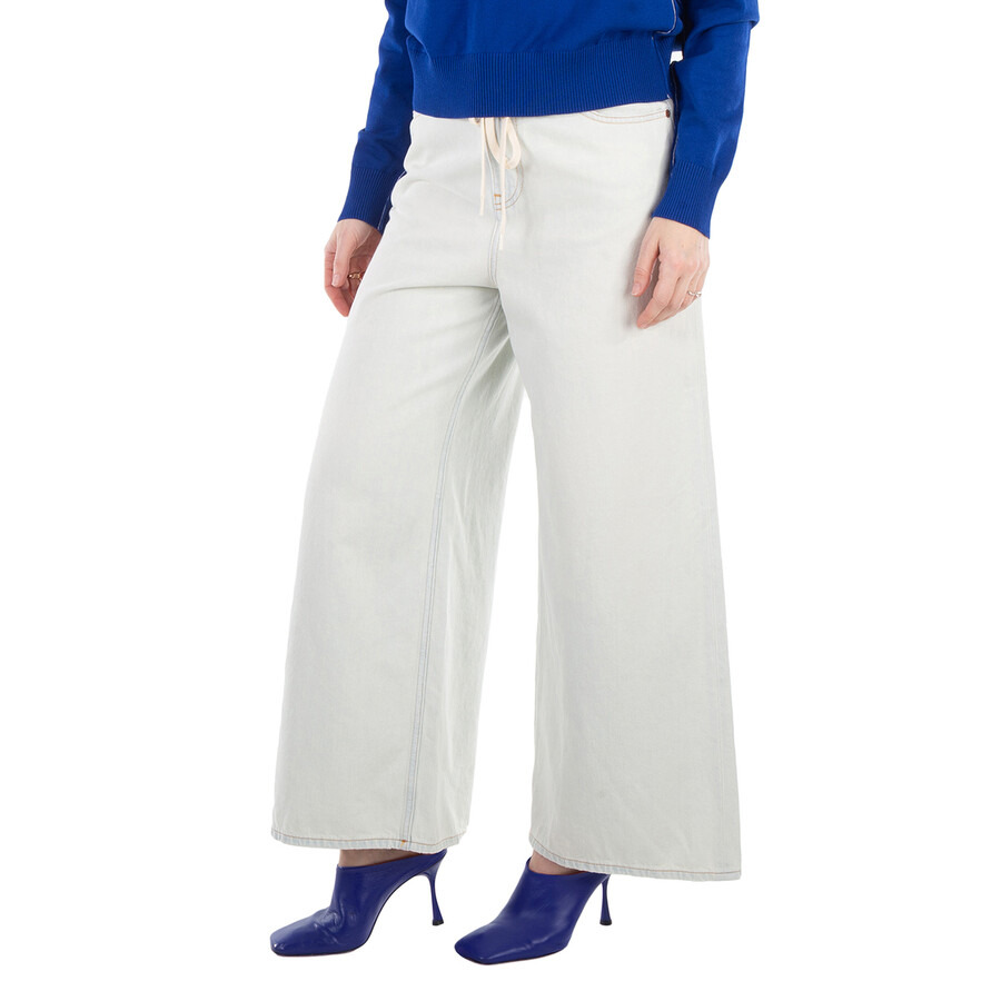 MM6 Wide-Leg Drawstring Cotton Jeans - 2