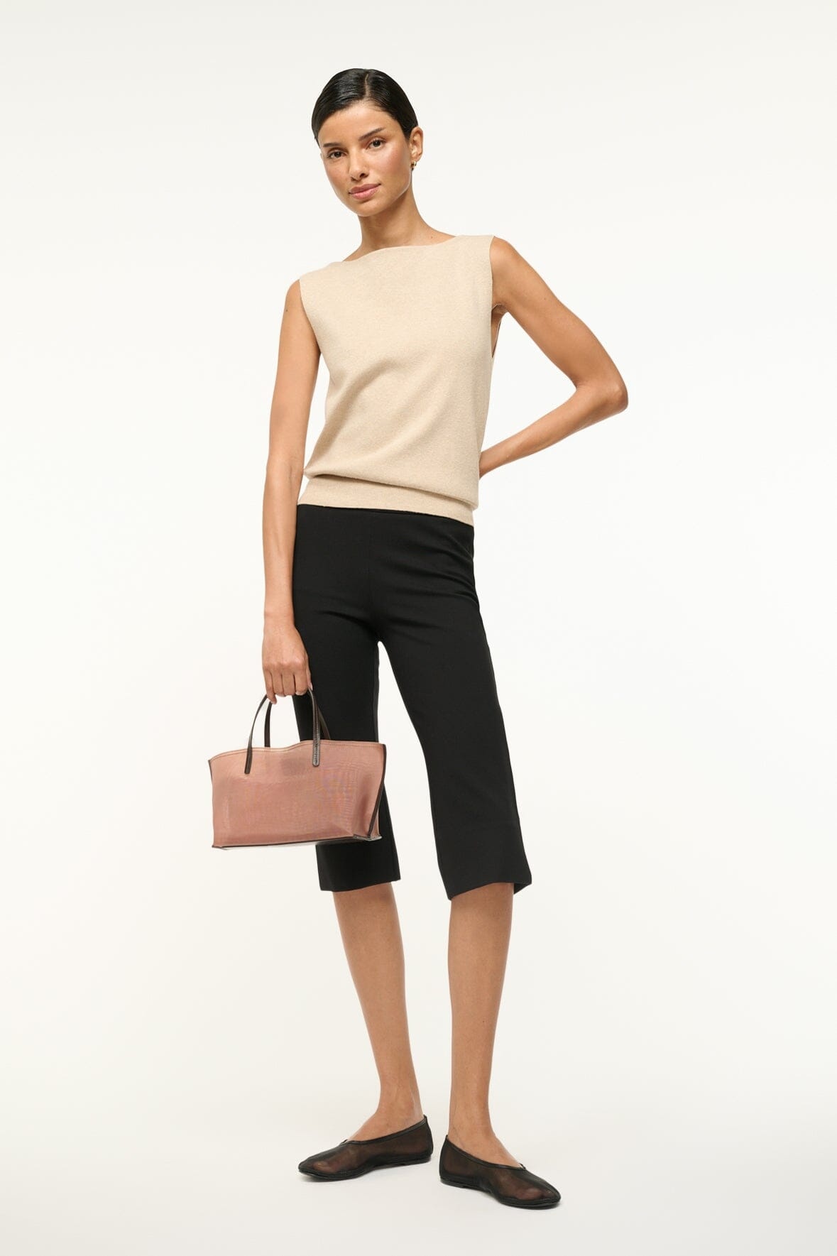 STAUD CHRISTOS MINI MESH TOTE CAMEL - 2