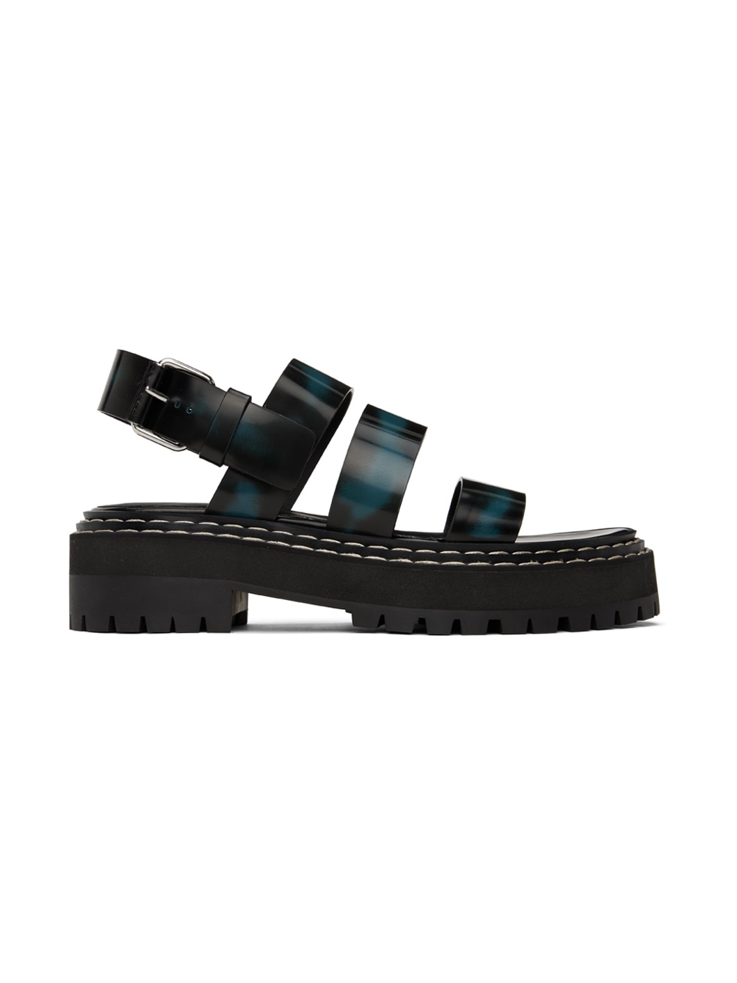 Black Lug Sandals - 1