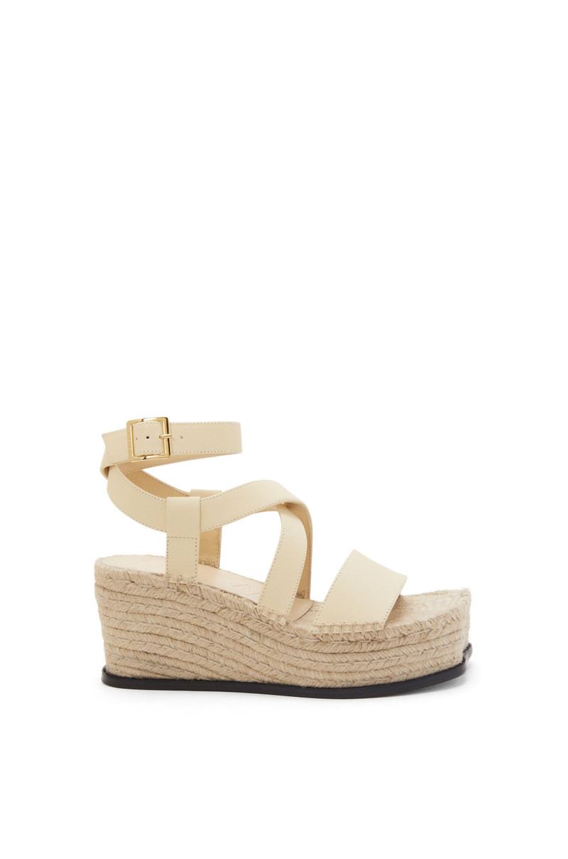 Petal espadrille sandal in calfskin 1