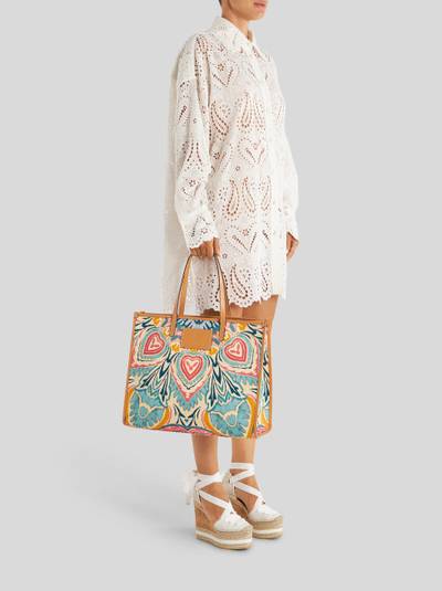 Etro PRINTED FABRIC LARGE SHOPPING BAG outlook