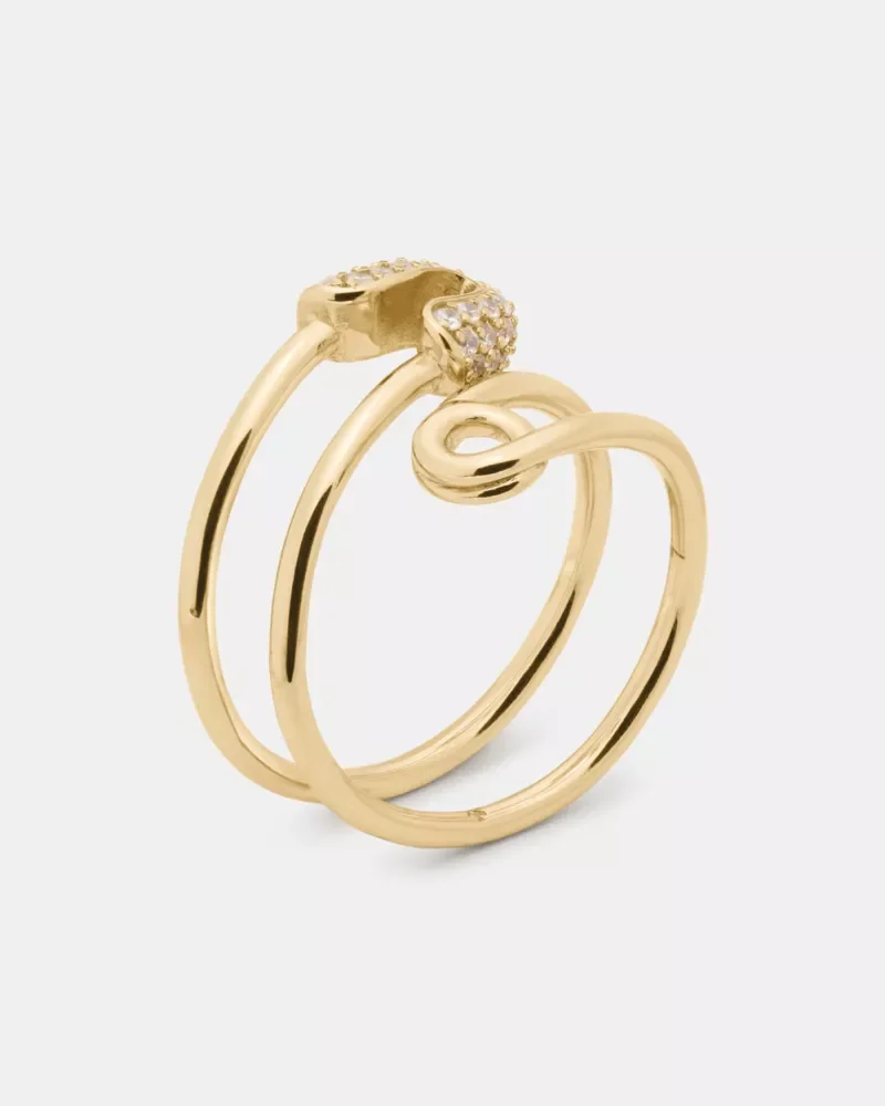 Bits And Baubles Safety Pin Ring - 1
