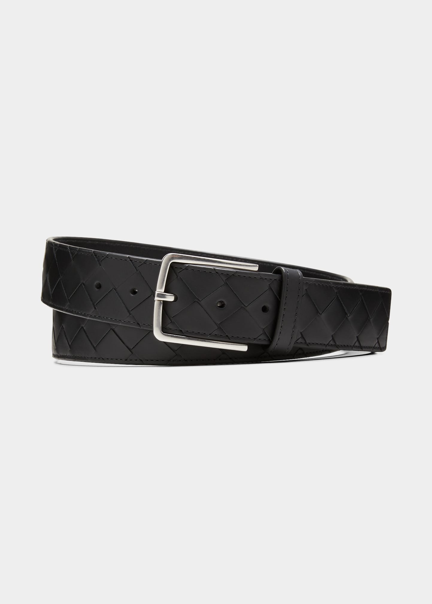 Men's Cintura Intrecciato Leather Belt - 1