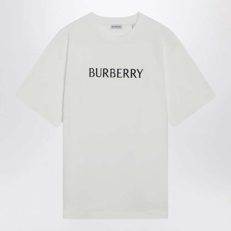 Burberry White T-Shirt With Logo Print Men - 1