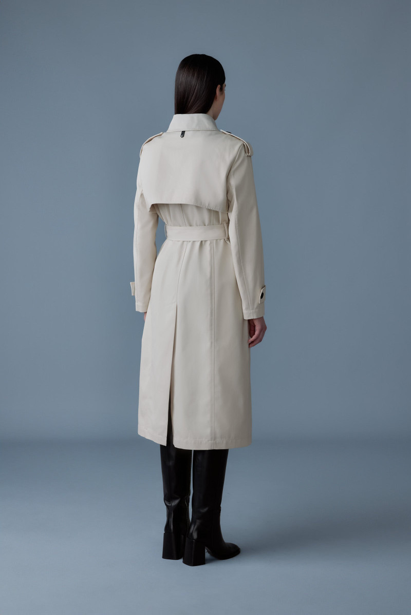 AKILI Single-breasted trench coat with belt 4