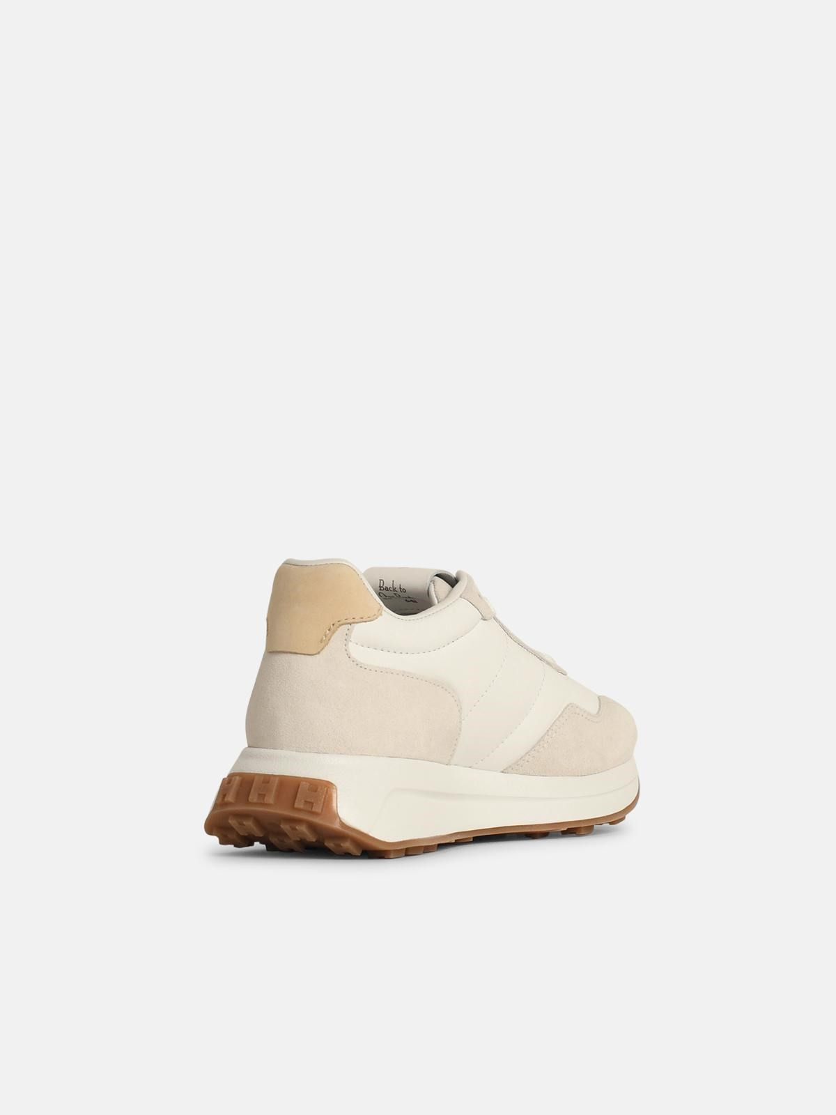 'H641' WHITE LEATHER SNEAKERS - 3