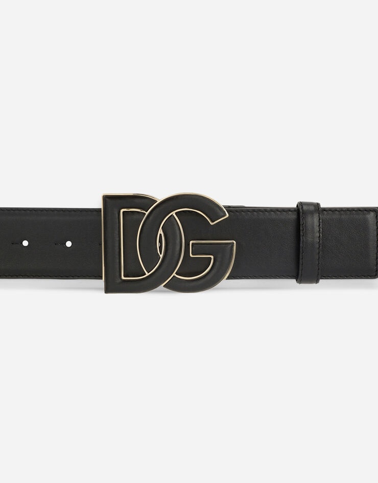 Calfskin belt with DG logo - 3