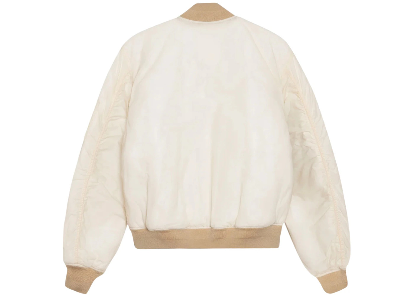 Stussy Waxed Built Bomber Jacket Cream - 2