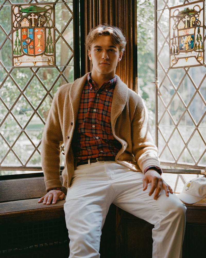 J. PRESS MADE-IN-SCOTLAND SHAWL COLLAR CAMELHAIR CARDIGAN outlook