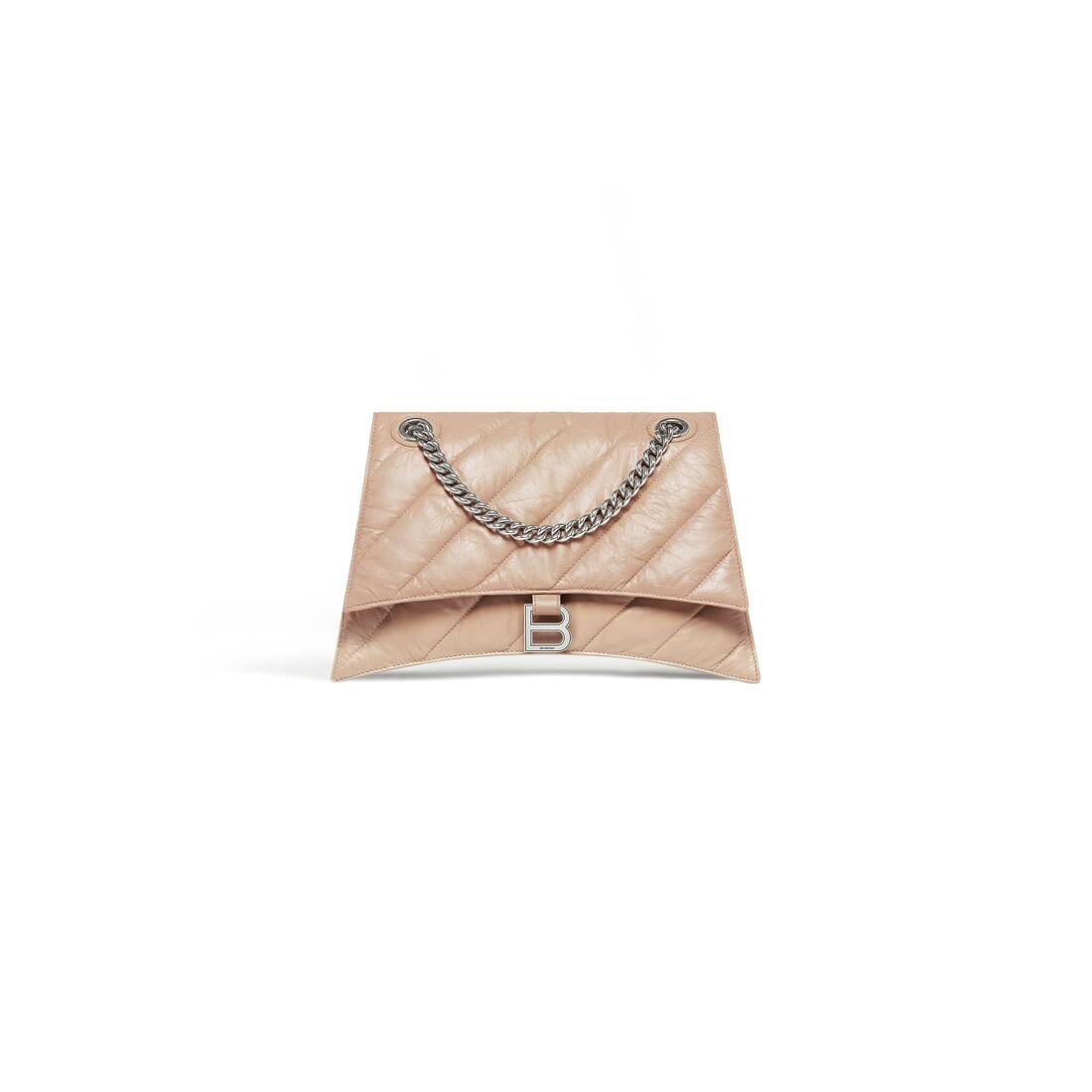 Women's Crush Medium Chain Bag Quilted in Light Beige - 5