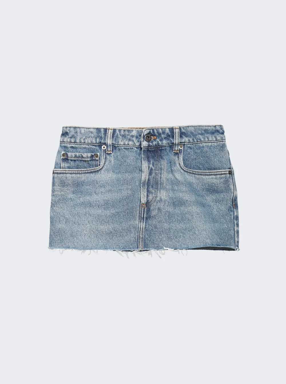 Denim Mini Skirt Blue - 1