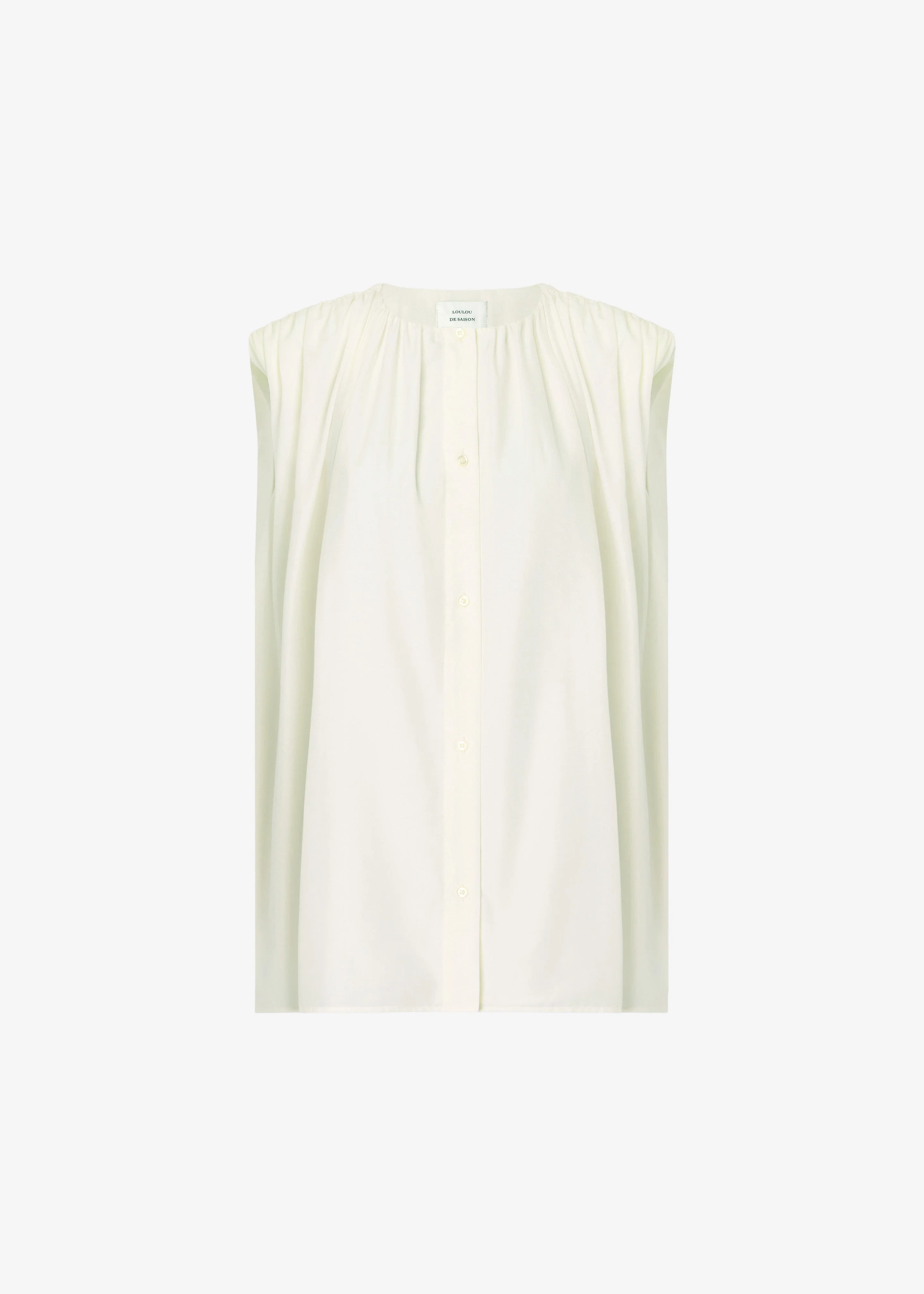 Loulou De Saison Anca Gathered Blouse - Ivory - 1