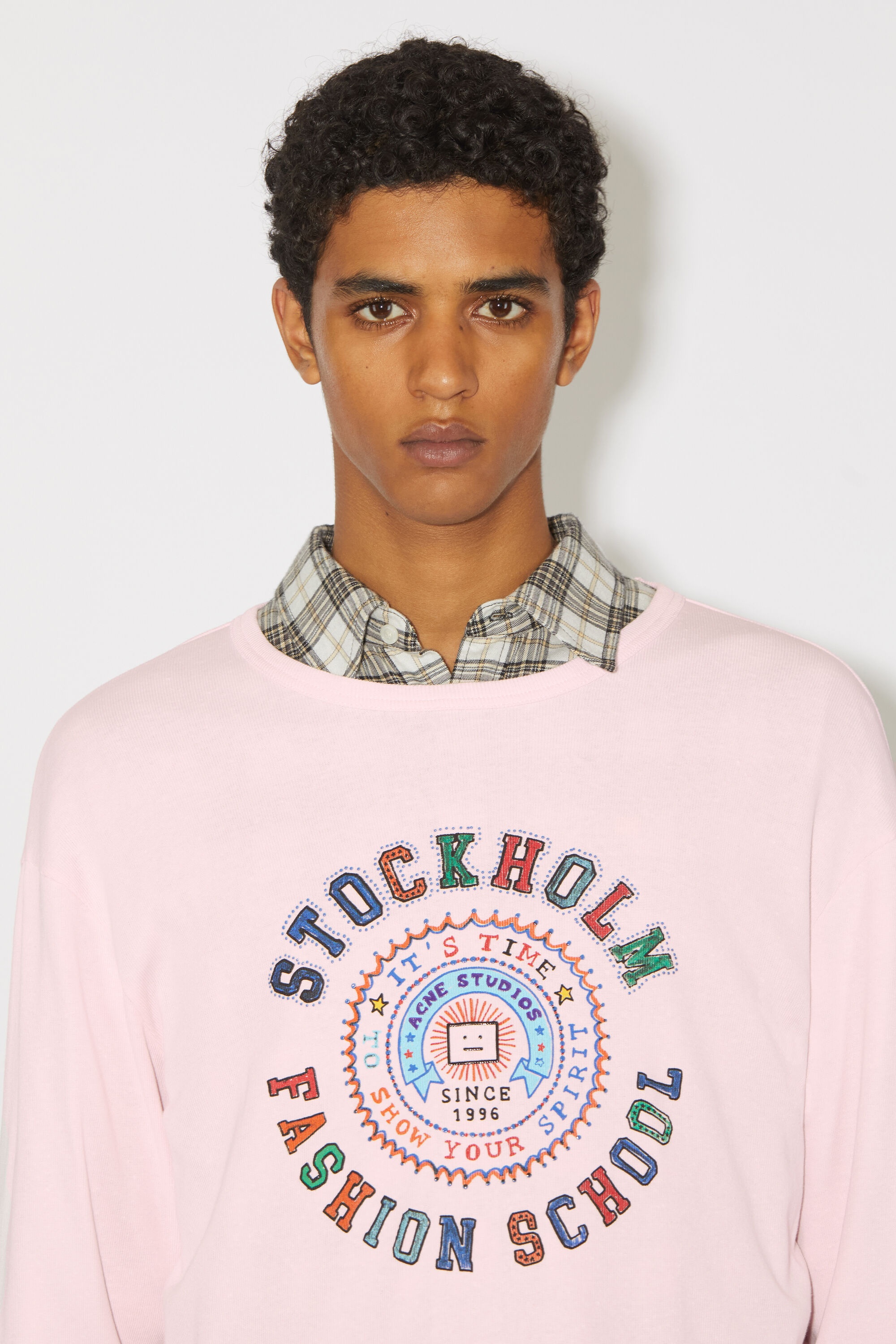 Printed long sleeve t-shirt - Regular fit - Light pink - 4