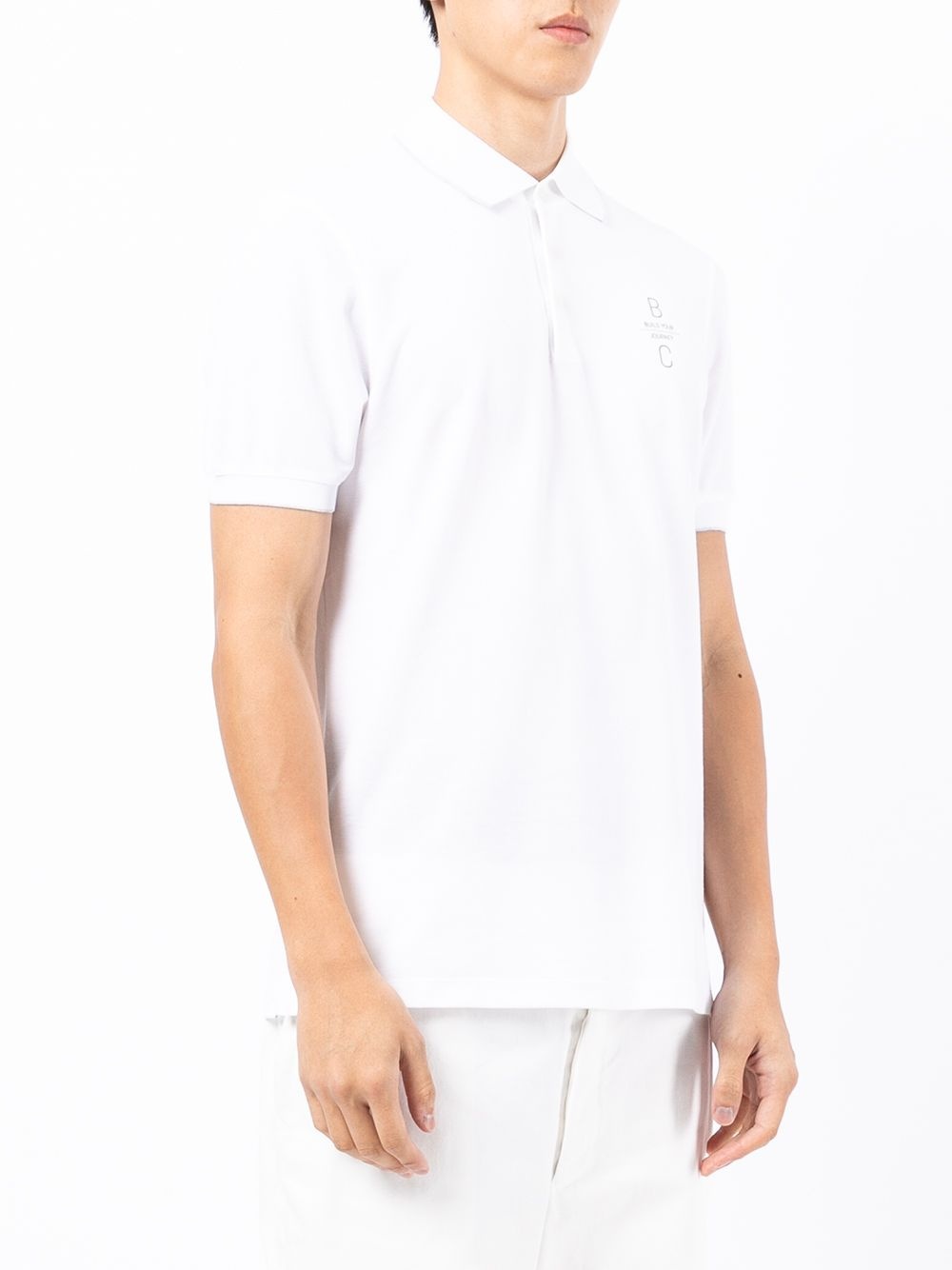 logo-print cotton polo shirt - 3