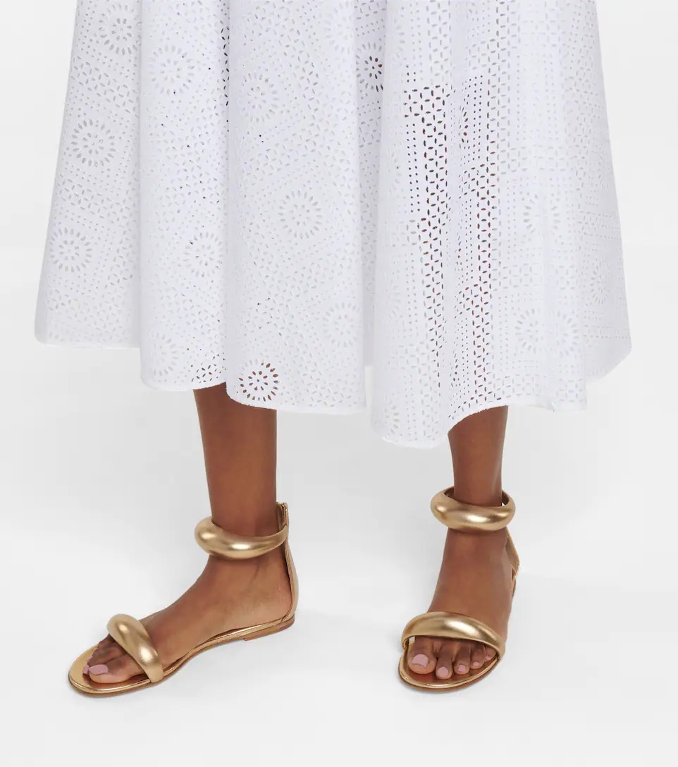 Bijoux metallic leather sandals - 4