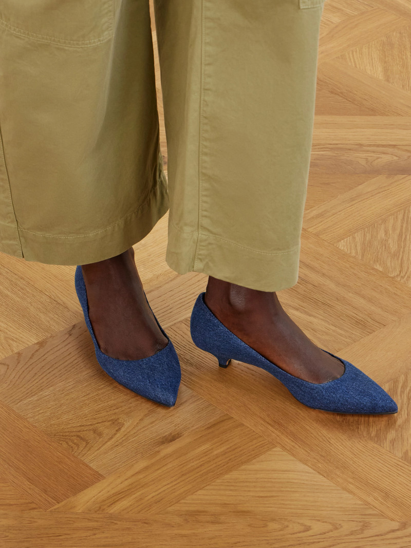 JAMIE HALLER The Kitty Denim Pumps outlook