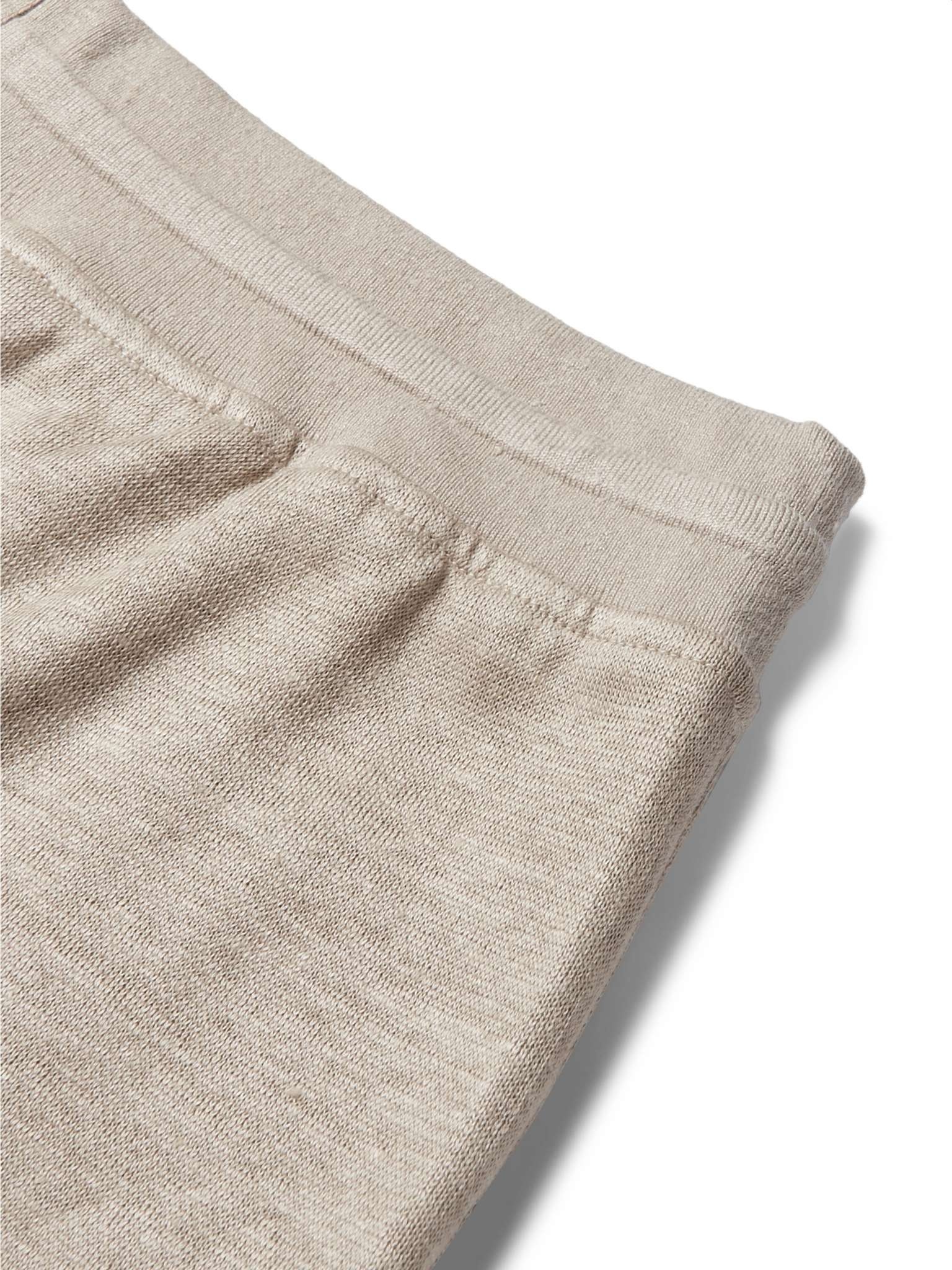 Tapered Stretch Linen-Blend Sweatpants - 5