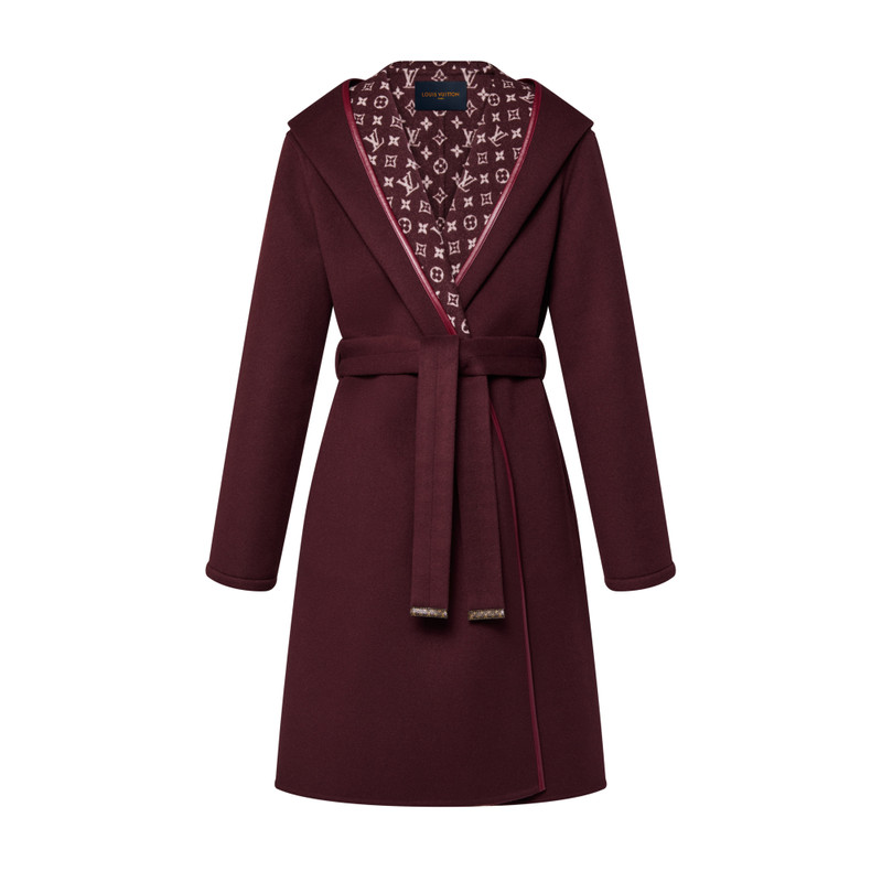 Signature Long Hooded Wrap Coat 1