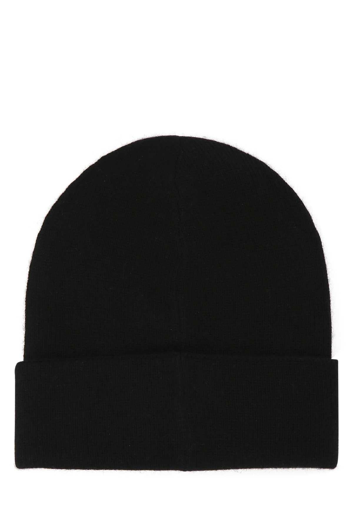 Alexander Mcqueen Men Black Cashmere Beanie Hat - 2