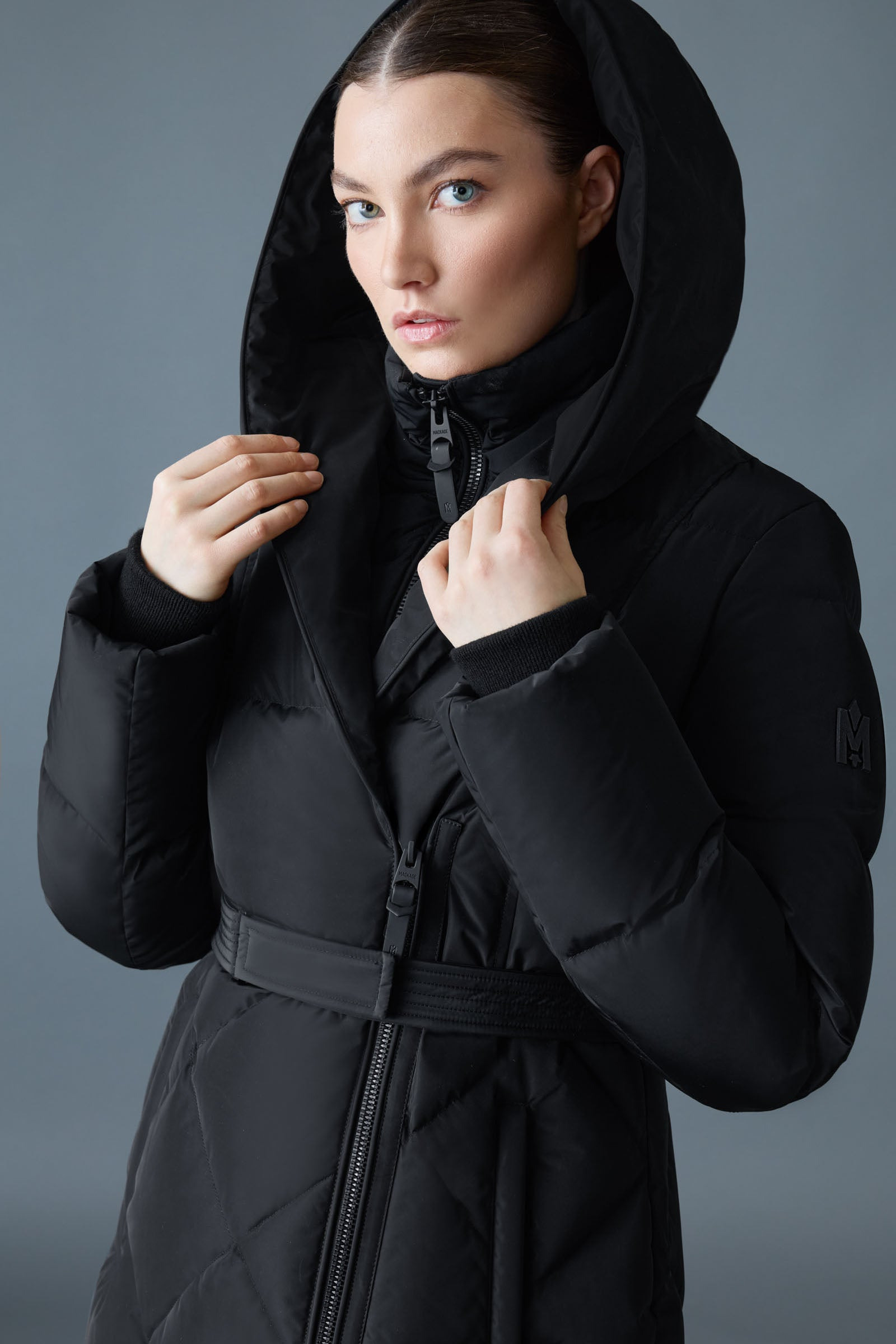 AYUMI 2-in-1 Long Down Coat with Bib - 5