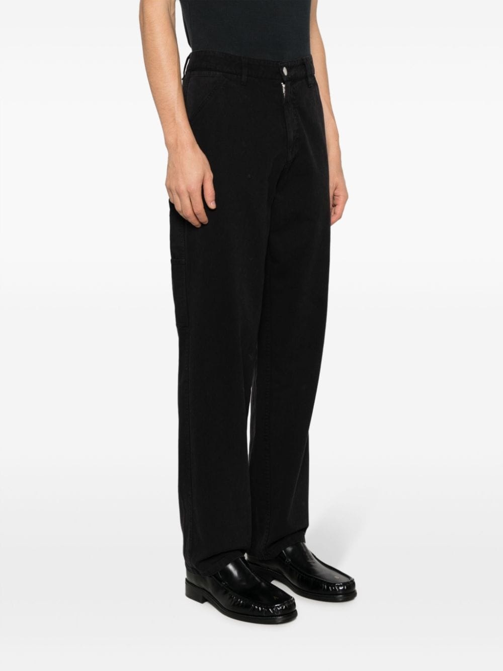 logo-embroidered straight-leg jeans - 3