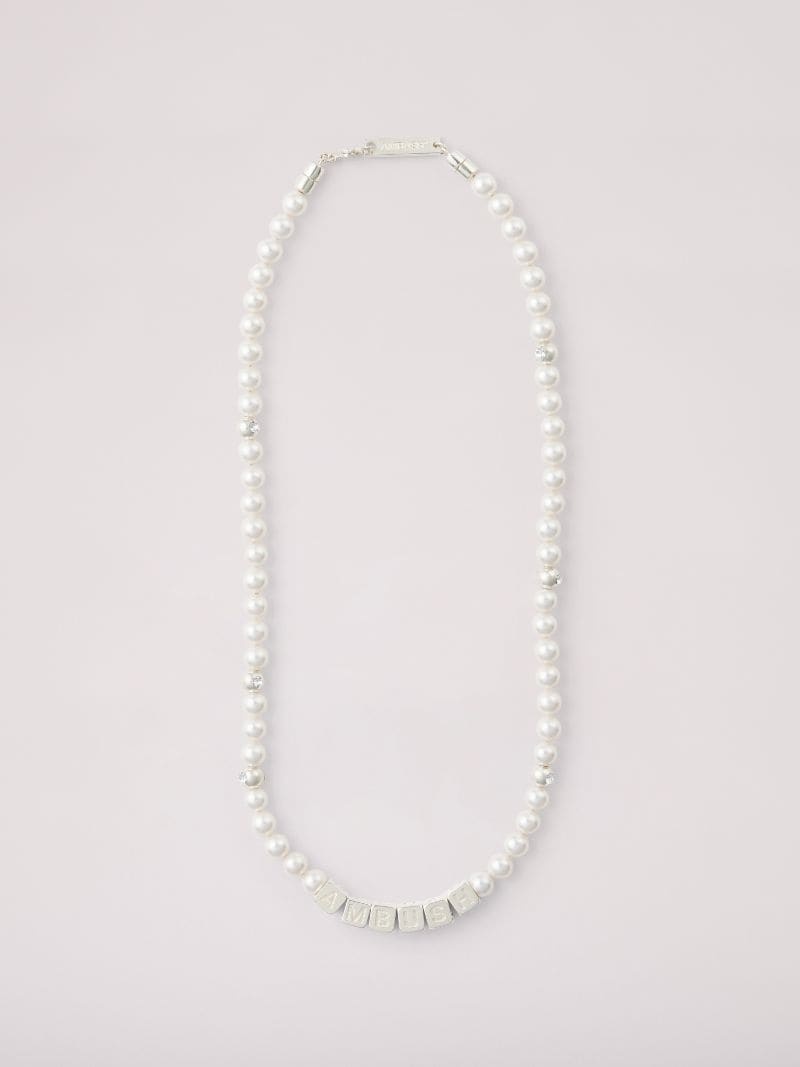Pearl Letterblock Necklace - 1