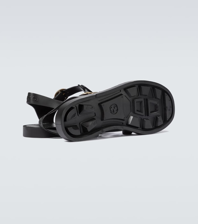Rubber buckle strap sandals 7