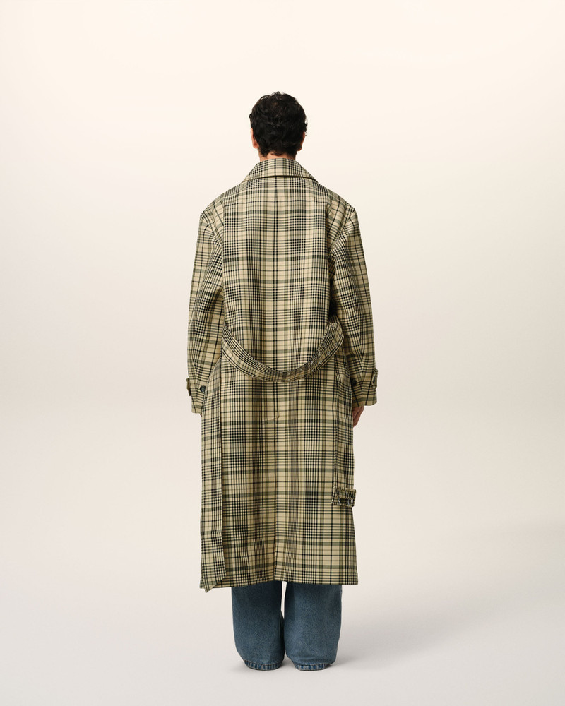 BEIGE BOUNDED BELTED MAC 5