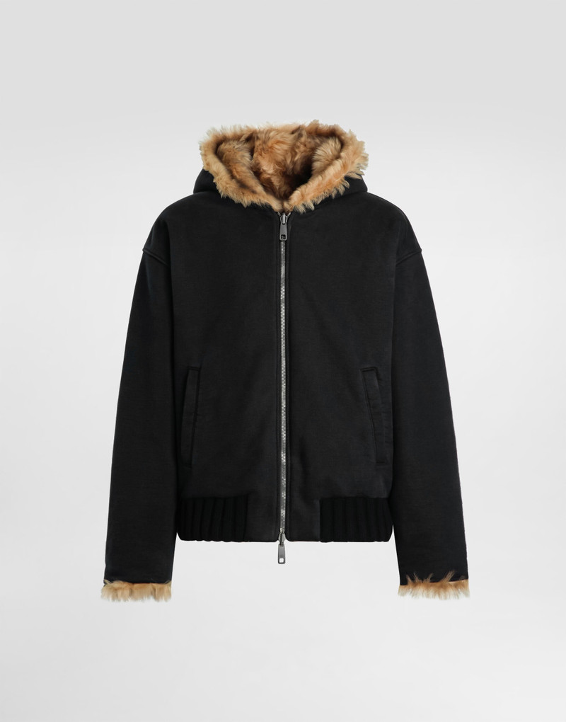 Reversible hooded sweatshirt 1