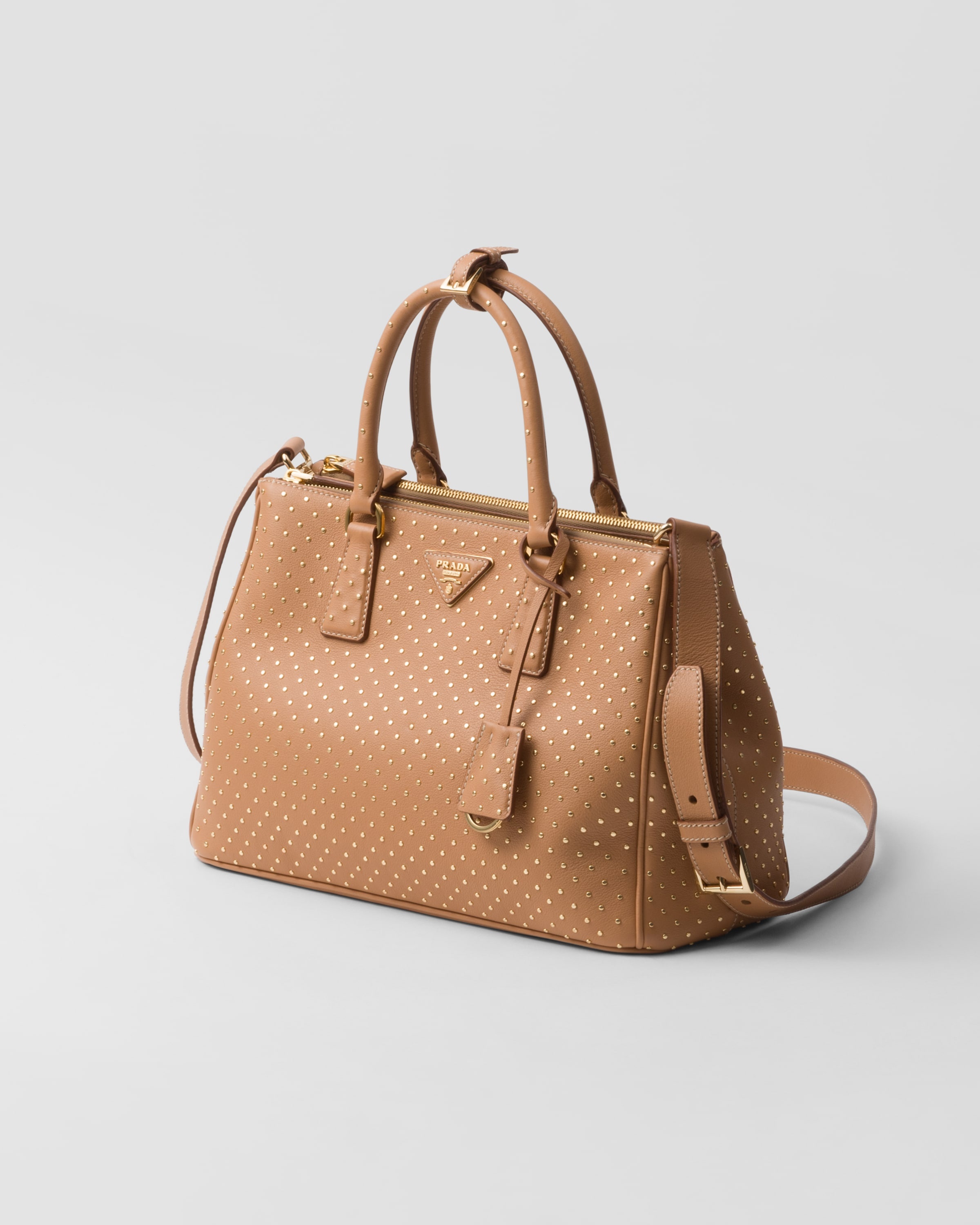 Large Prada Galleria studded leather bag - 3