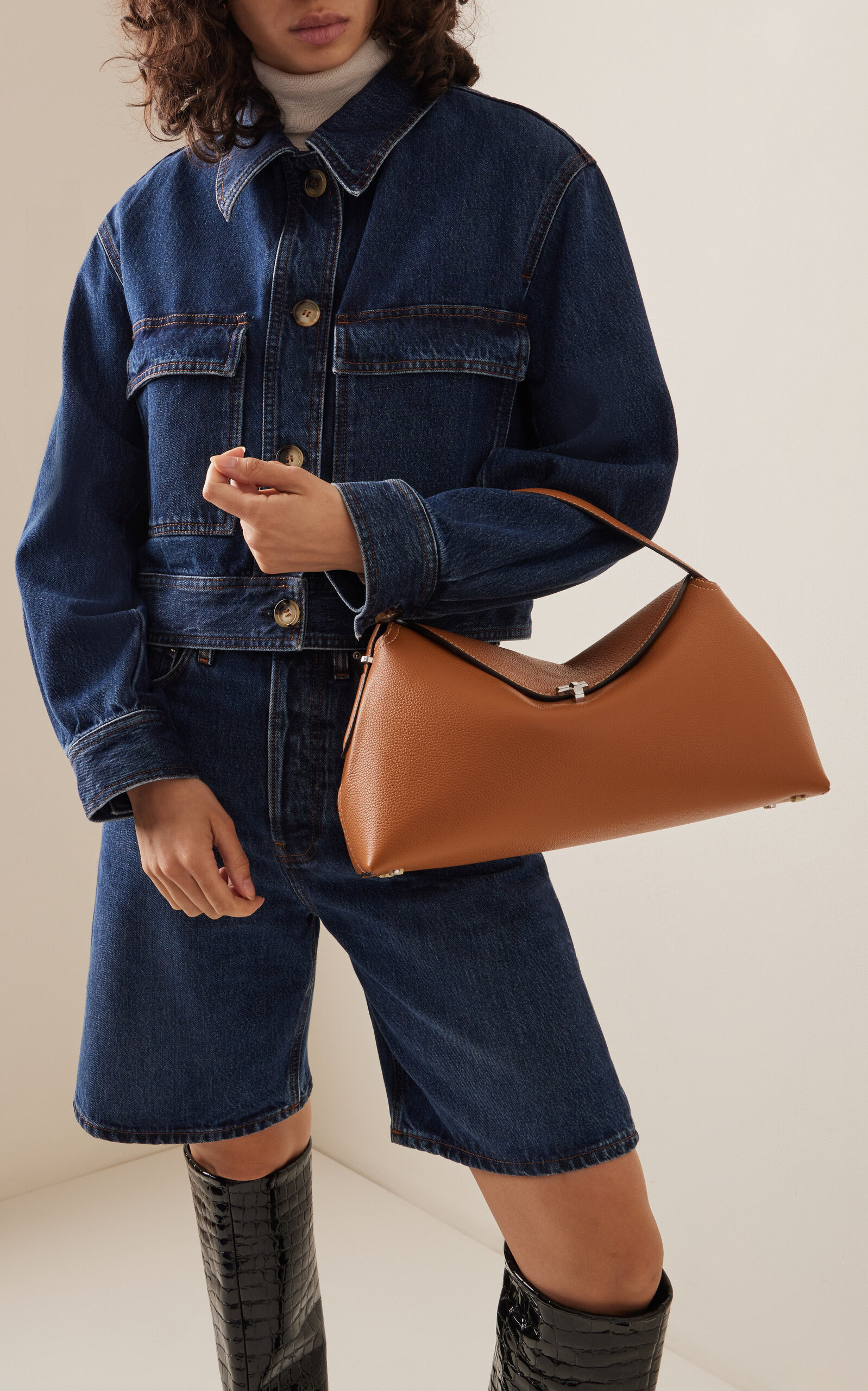 T-Lock Leather Top Handle Bag neutral - 3