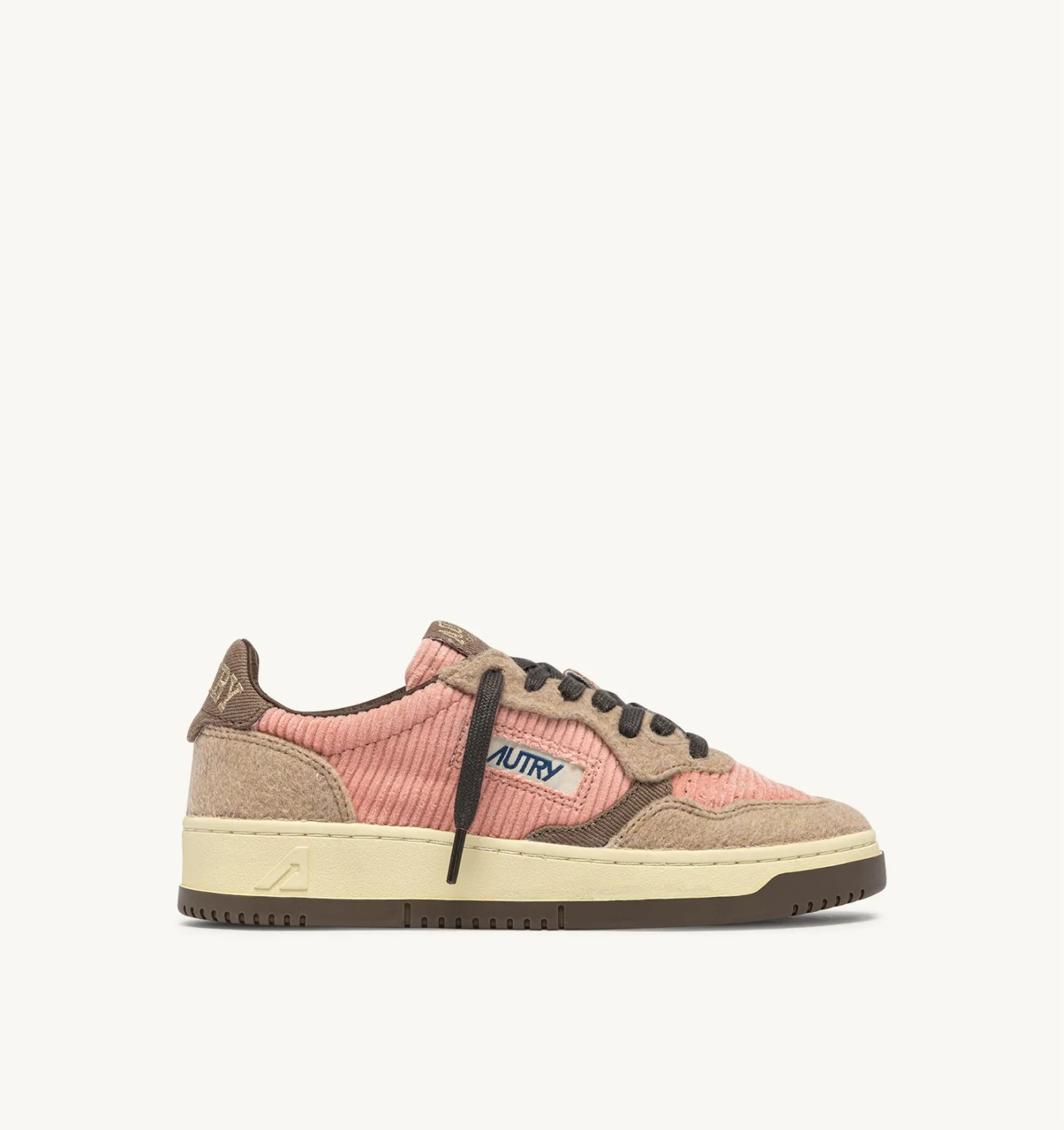 MEDALIST LOW SNEAKERS IN PINK DOLPHIN, CHOCOLATE CHIP AND FEATHER GRAY VELVET - 1