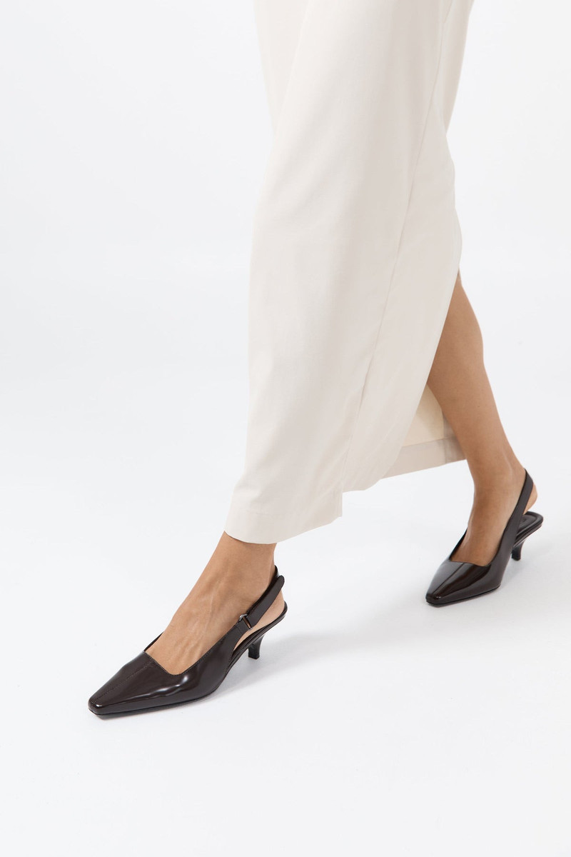 ST. AGNI Utility Sling Back Heel - Coffee outlook