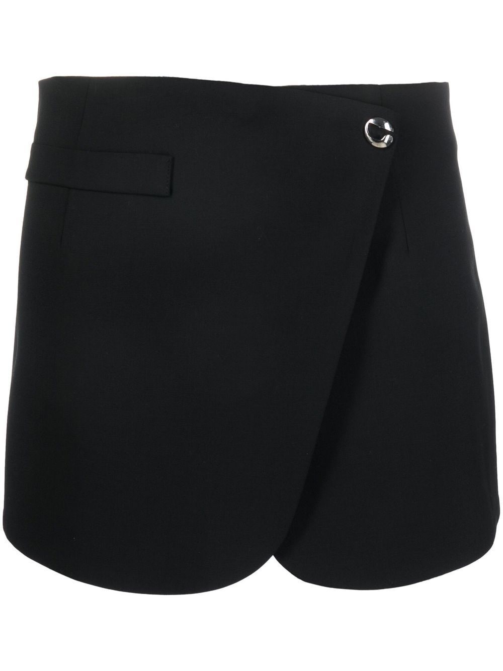 high-waisted wrap mini skirt - 1