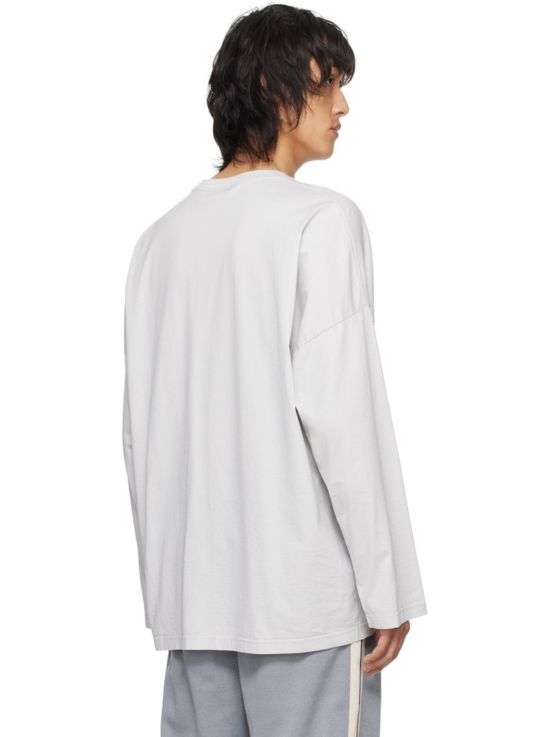 Gray Monogram Long Sleeve T-Shirt 3