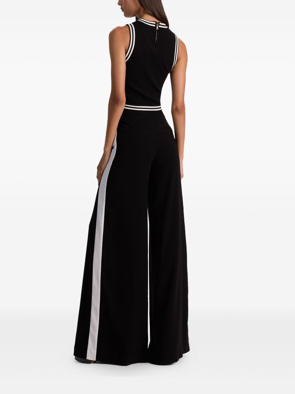 Nessi side-stripe palazzo pants - 4