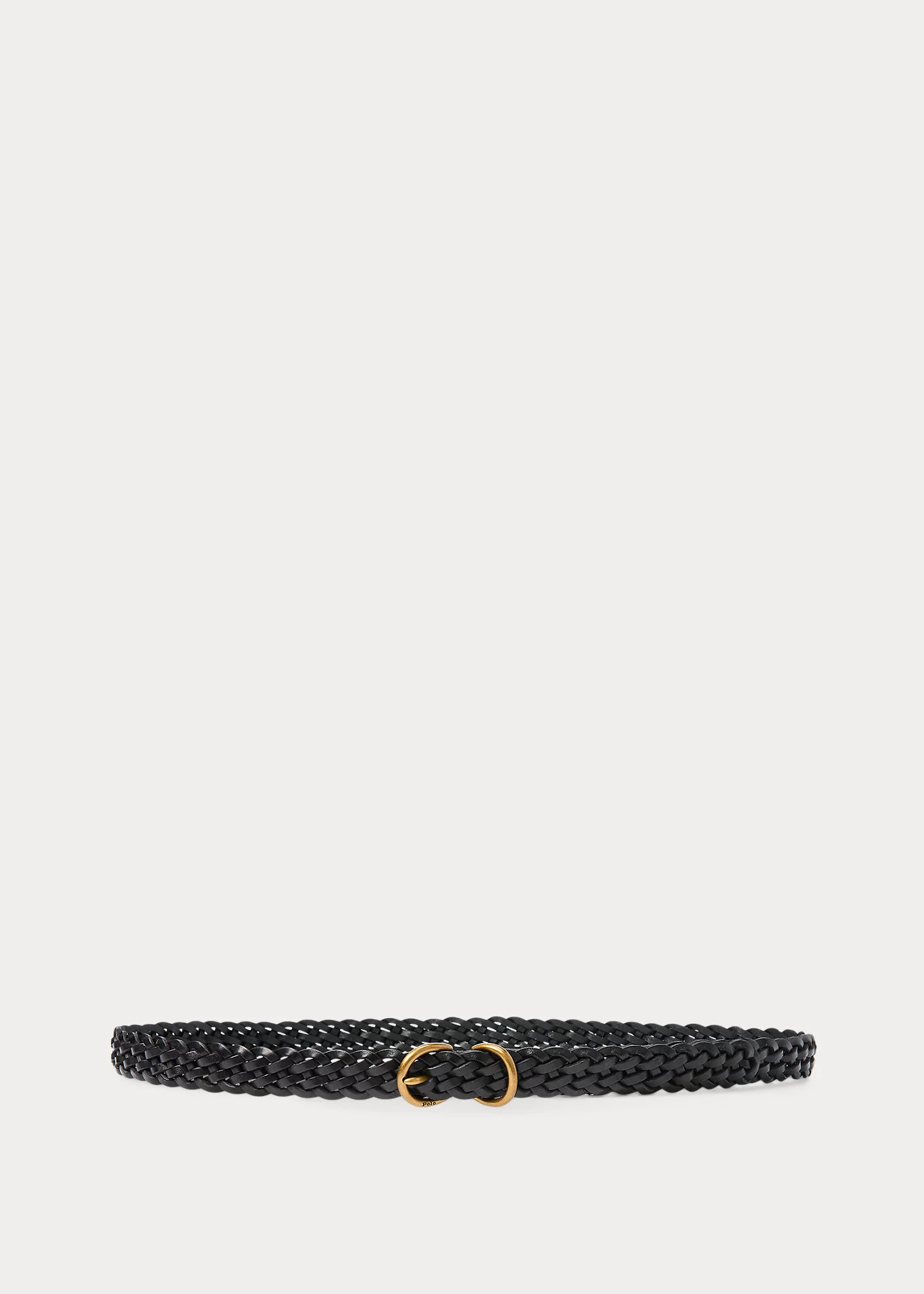 Braided Vachetta Leather Skinny Belt - 1