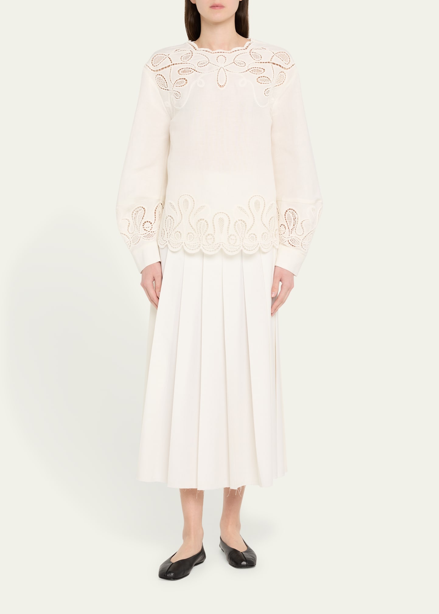 Wendlyn Embroidered Long-Sleeve Top - 2