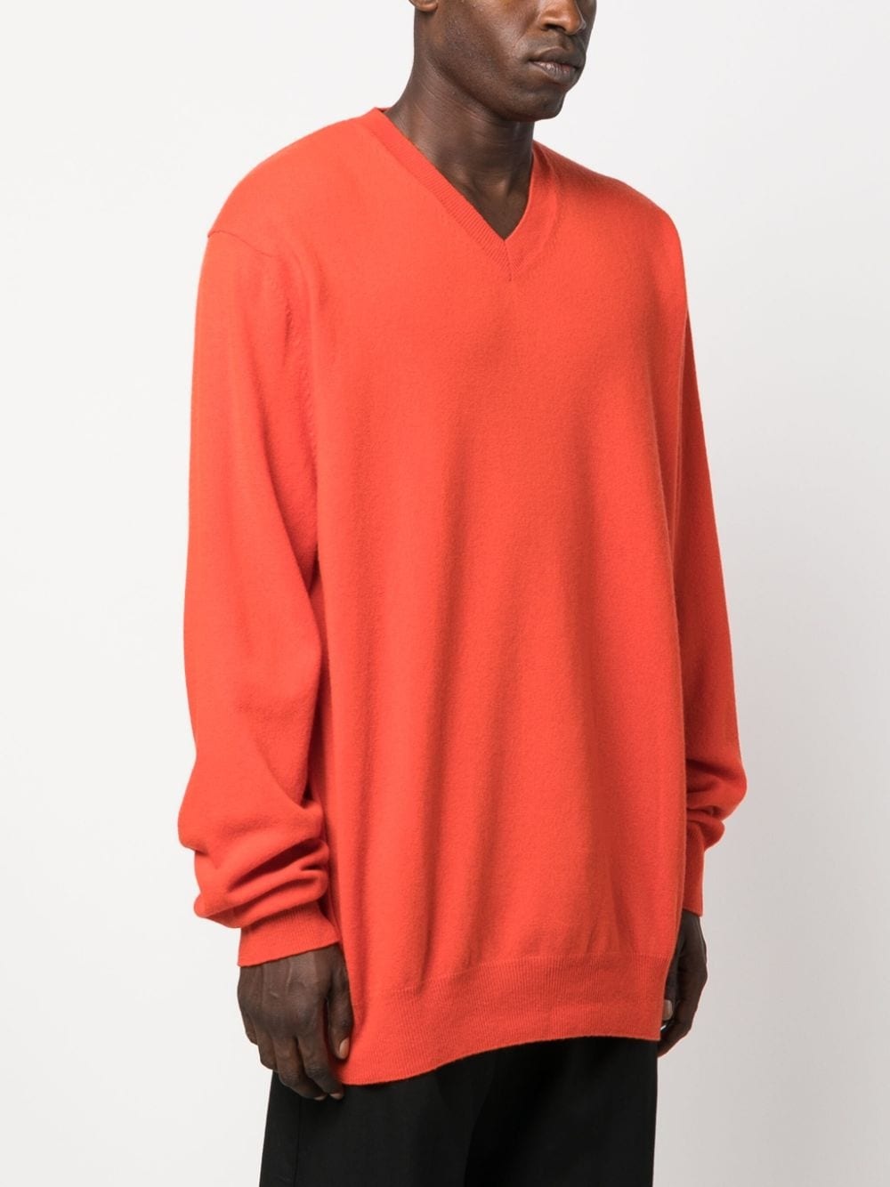 V-neck wool jumper - 3