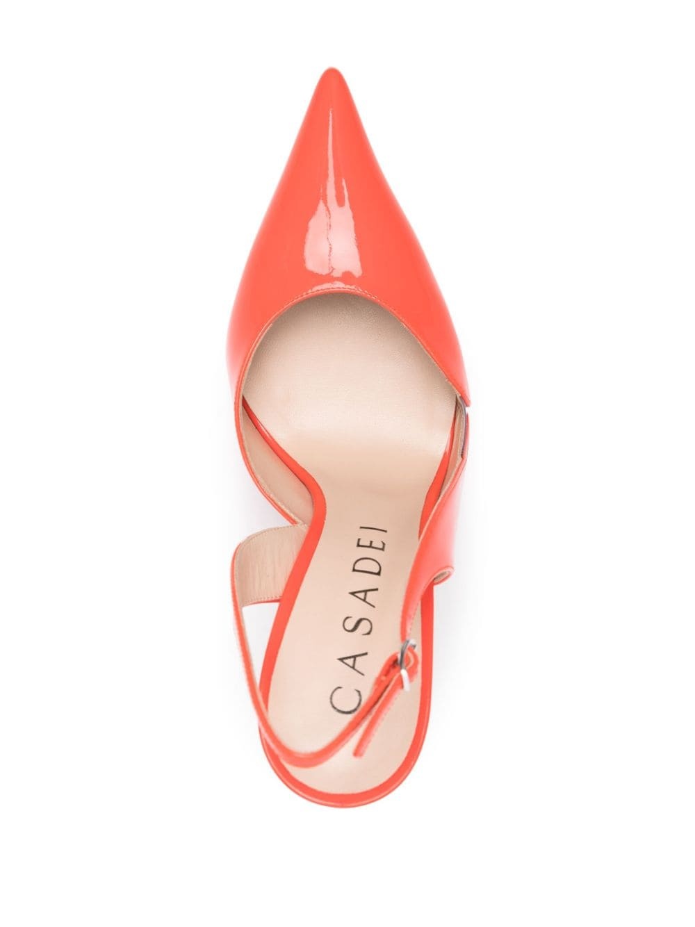 patent-leather slingback pumps - 4