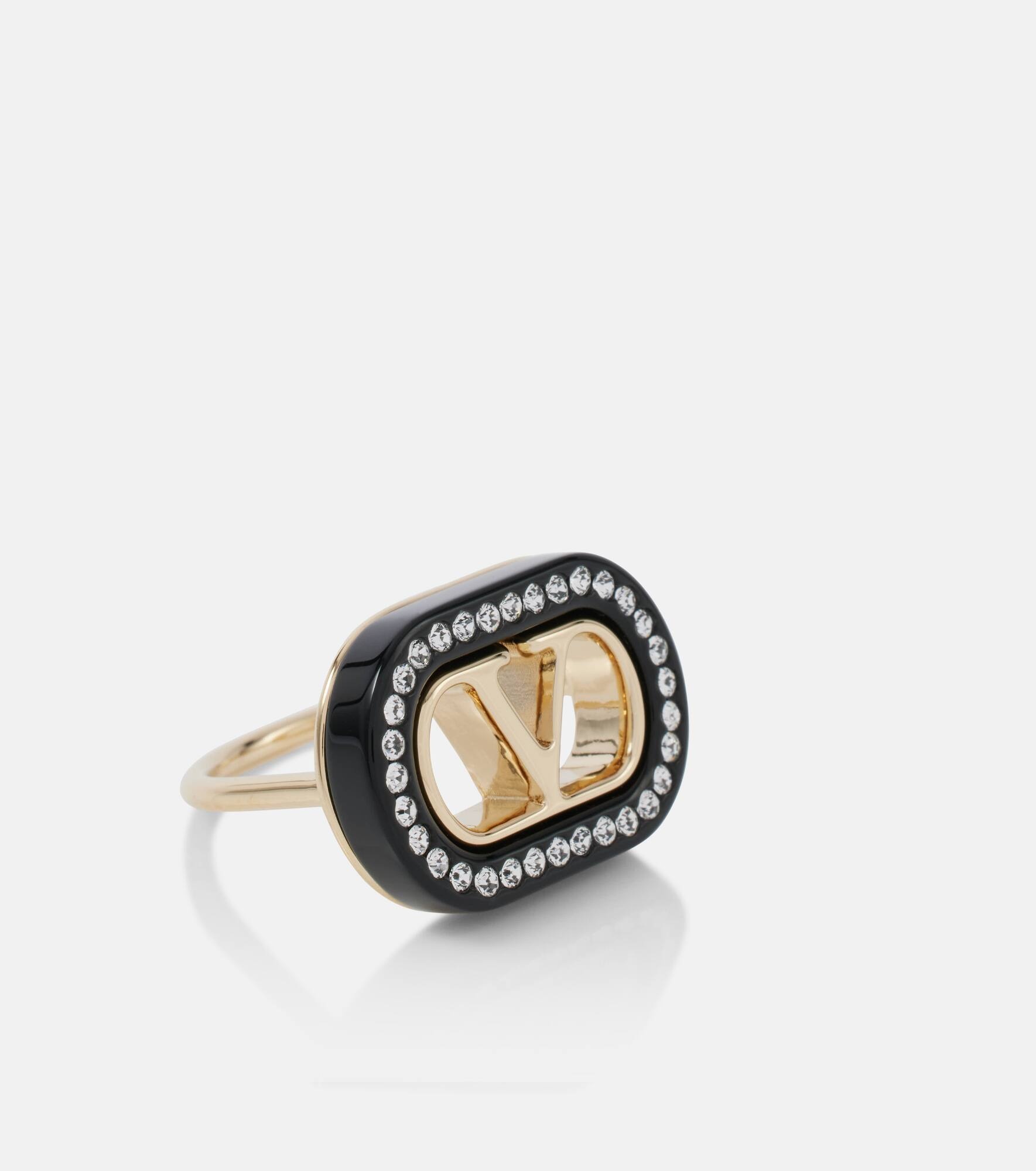 VLogo embellished ring - 3
