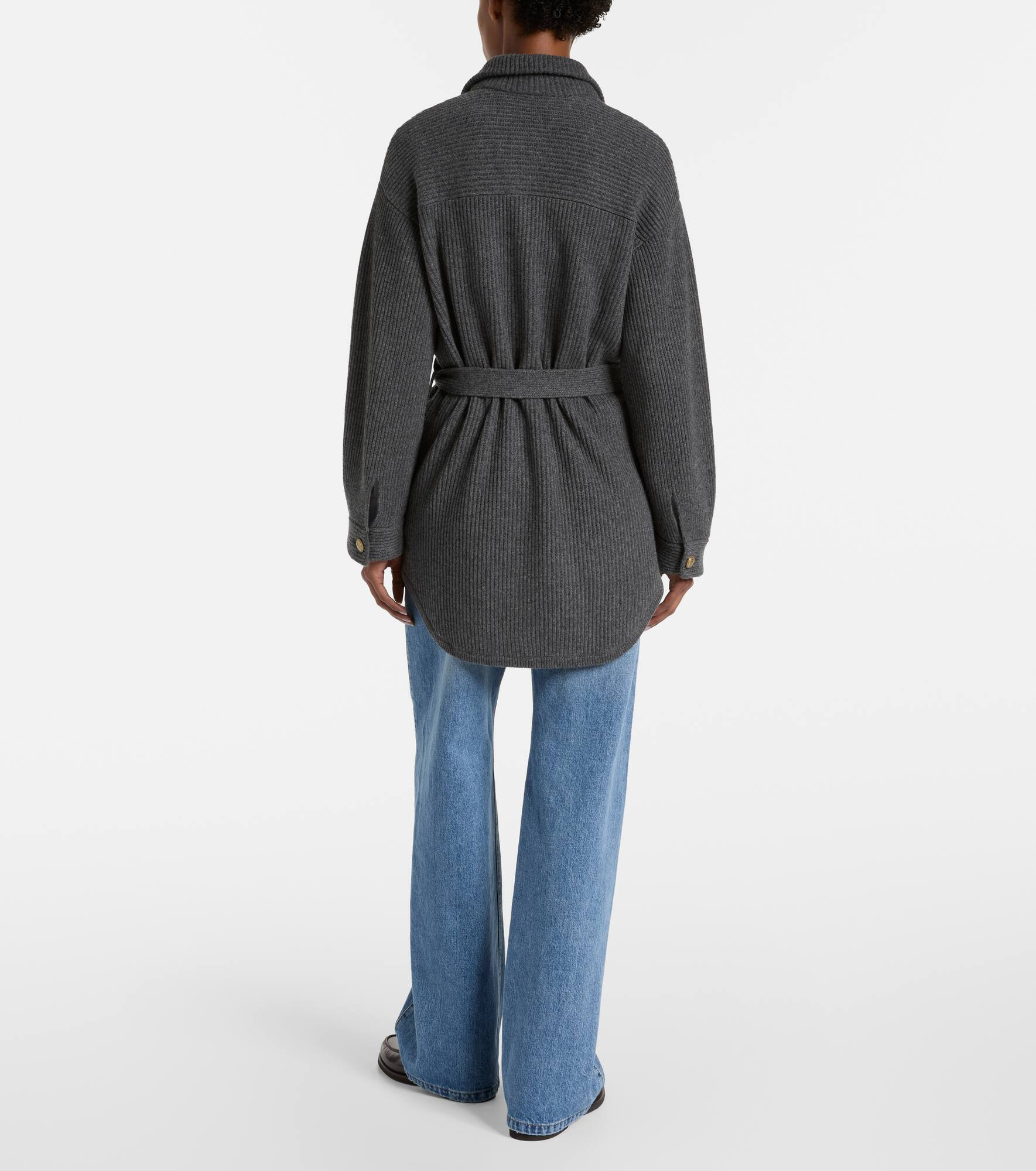 Wool, cashmere, and silk cardigan - 3