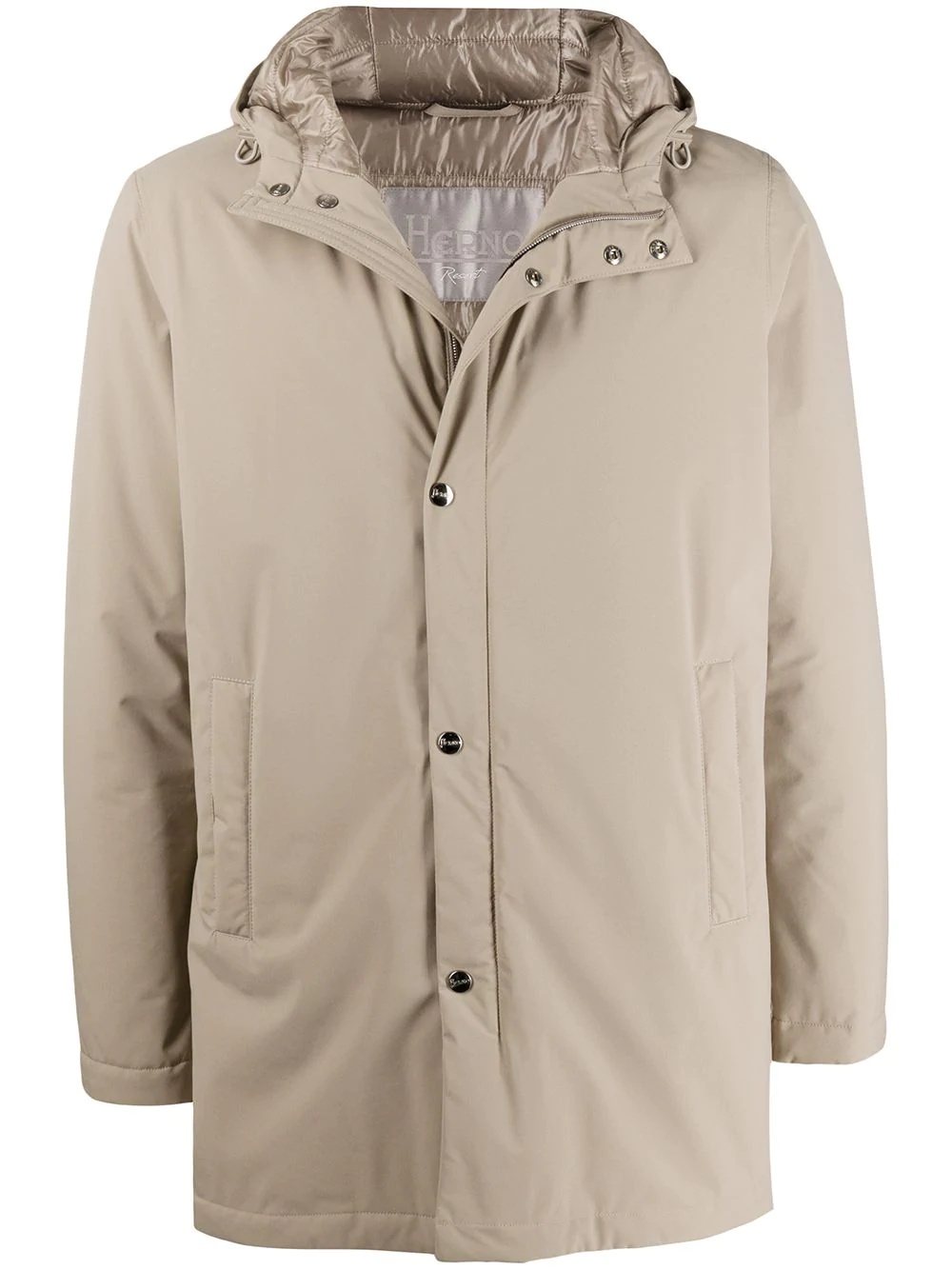 hooded parka coat - 1