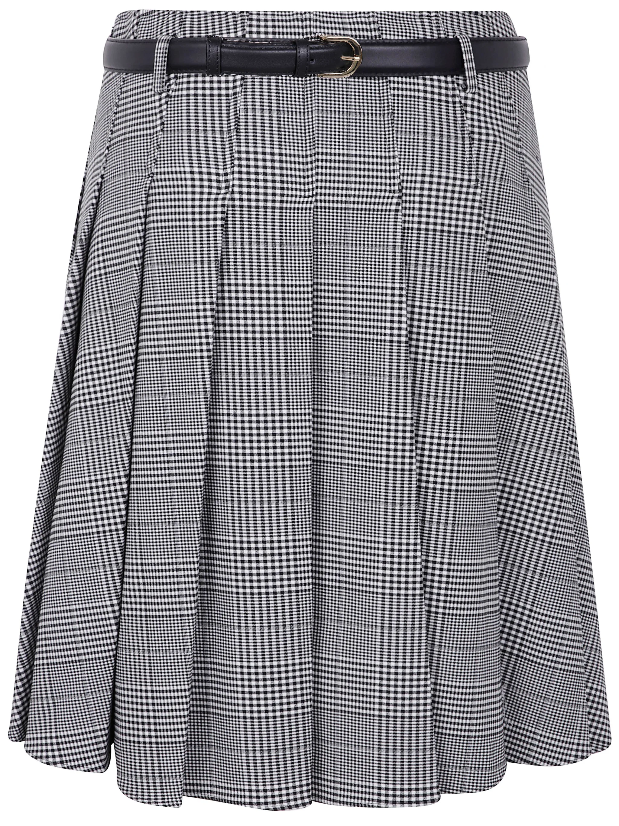 Prince Of Wales Check Pleated Midi Skirt - 1