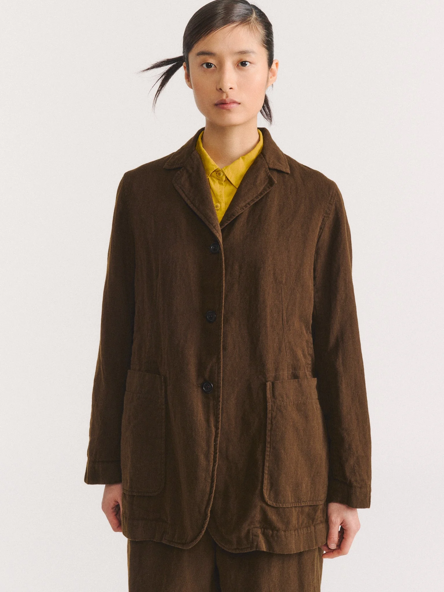 LONG VAL JACKET - WOOLIN - BROWN - 1