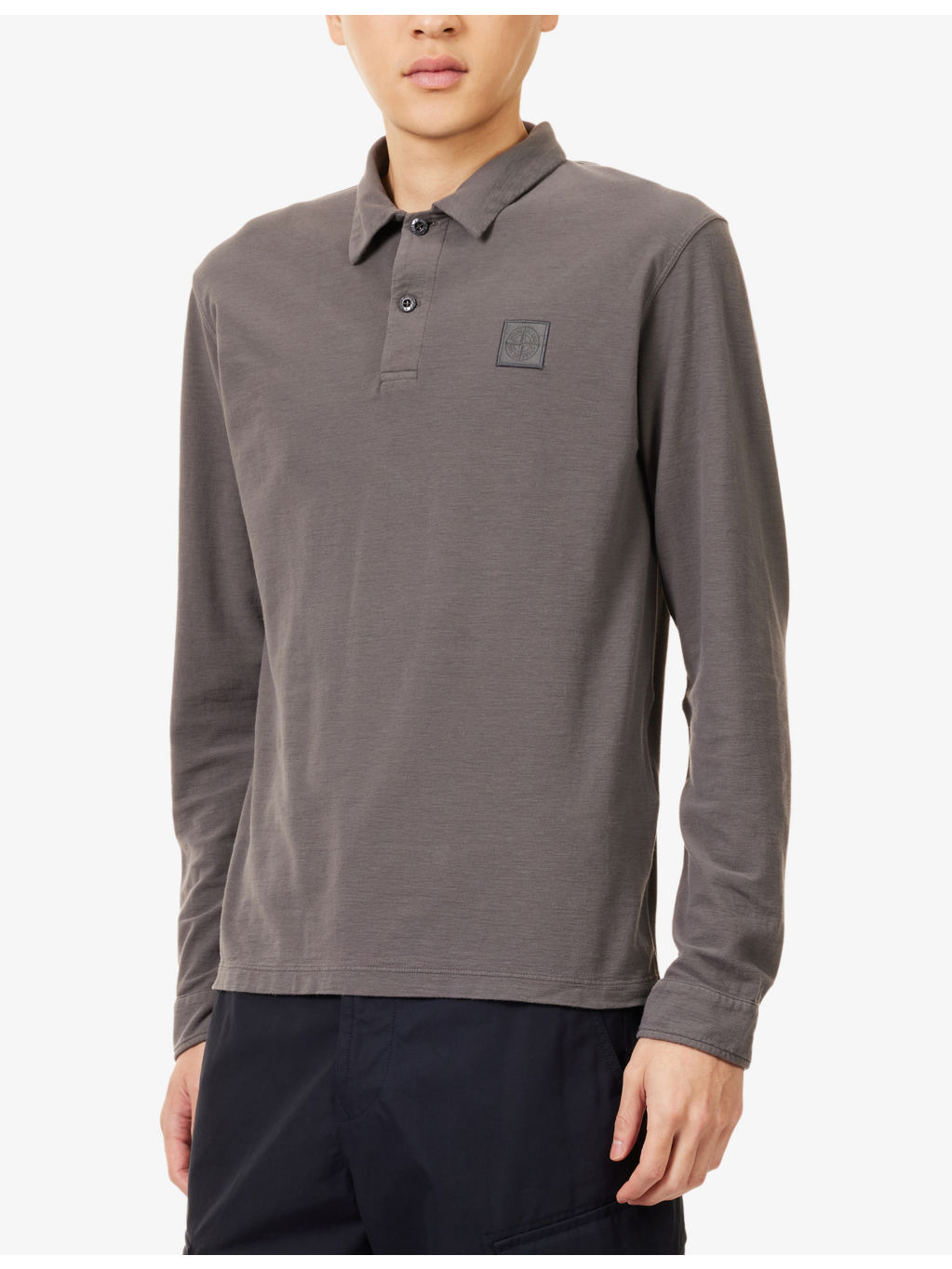 Jersey Ghost Long-Sleeve Cotton-Jersey Polo Shirt - 3