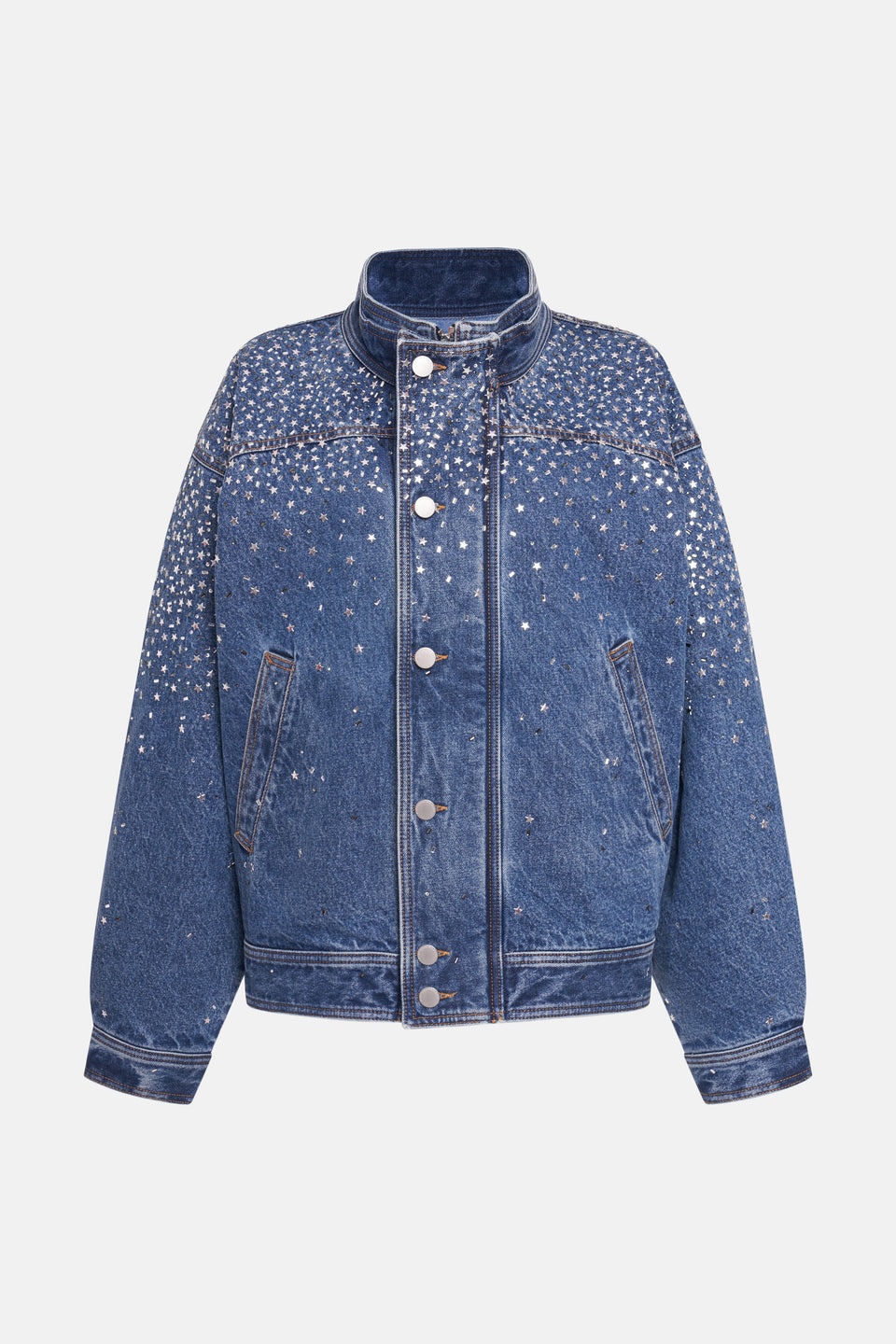 DENIM BOMBER WITH HOTFIX - 1