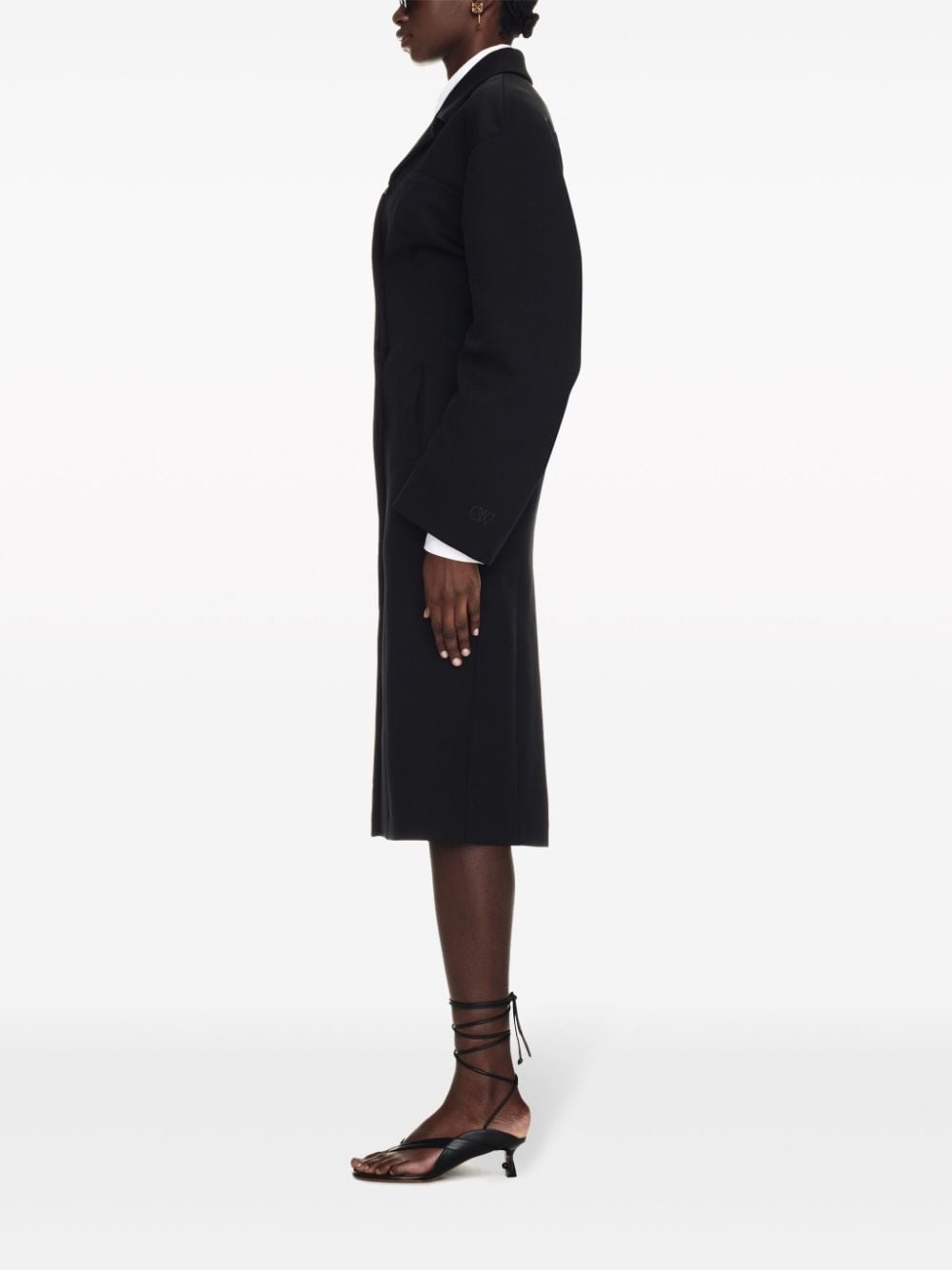 Round Techno Gab single-breasted coat - 3