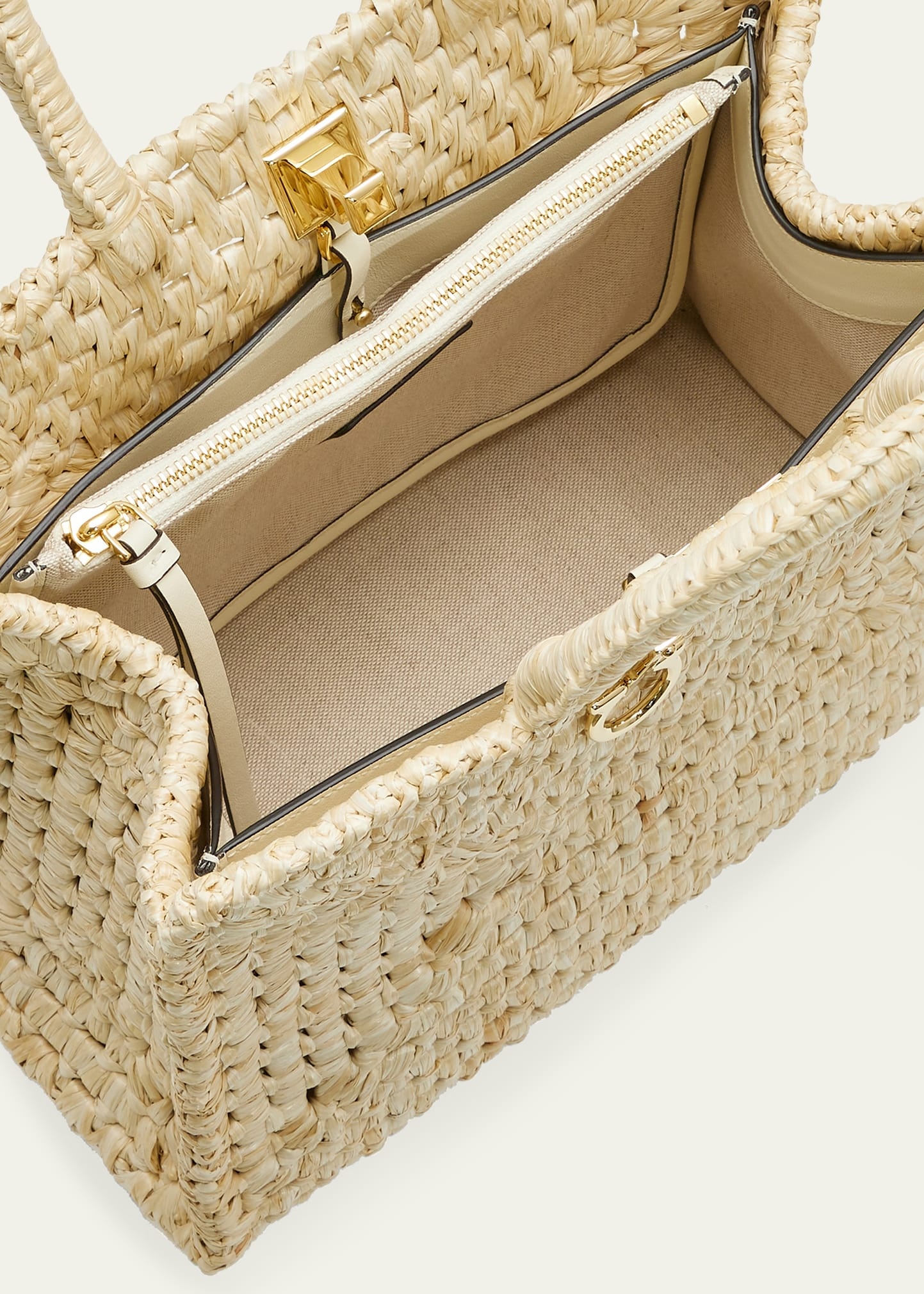 The Studio Raffia Basket Top-Handle Bag - 4