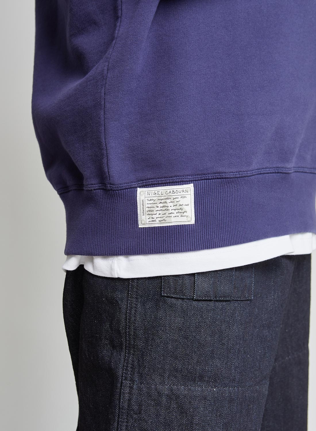 Embroidered Arrow Crew Sweatshirt in Royal Blue - 5